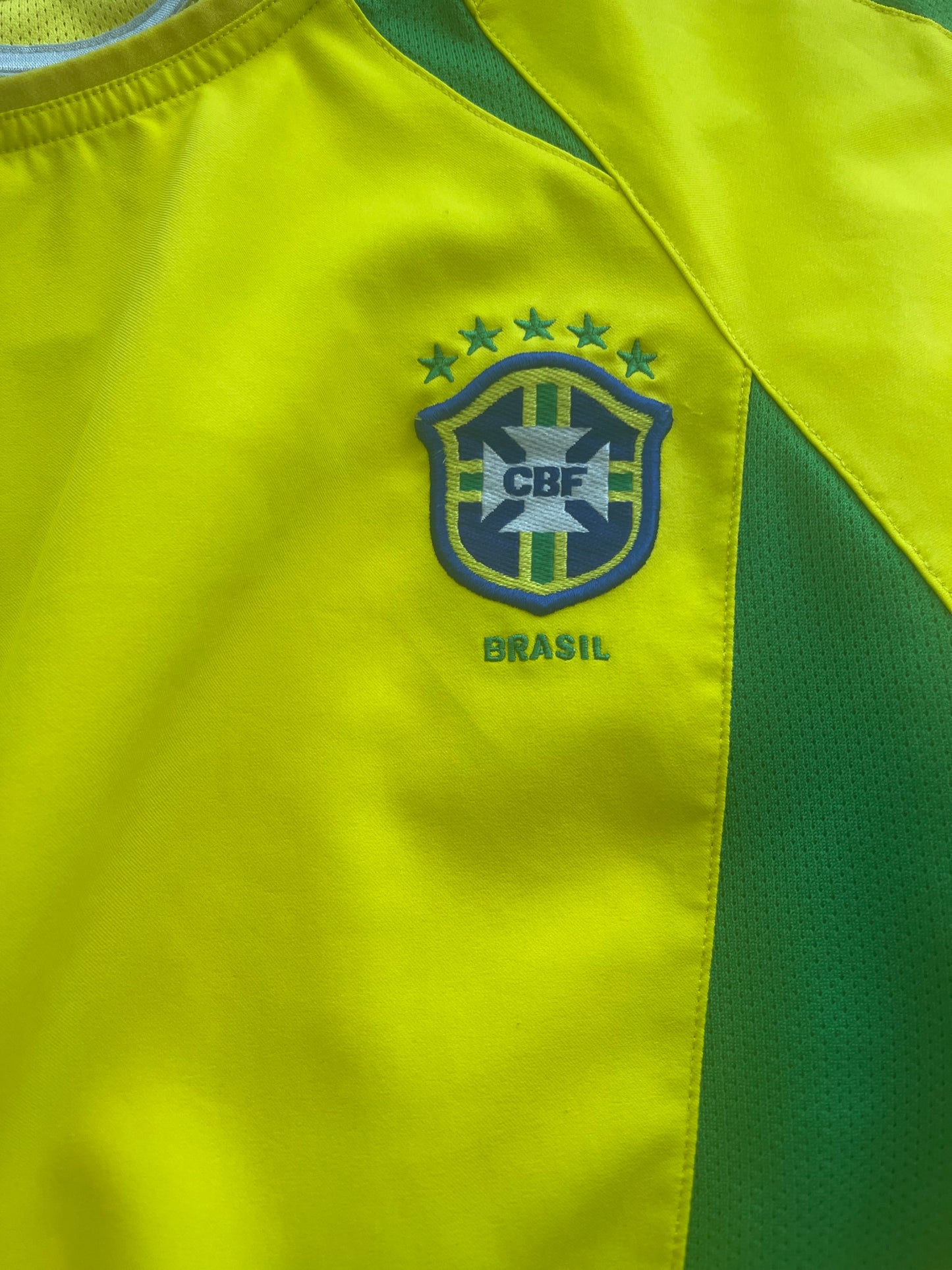 Brasil Brazil Nike Home Football Shirt 2002 - 2003 - 2004 Yellow Size S