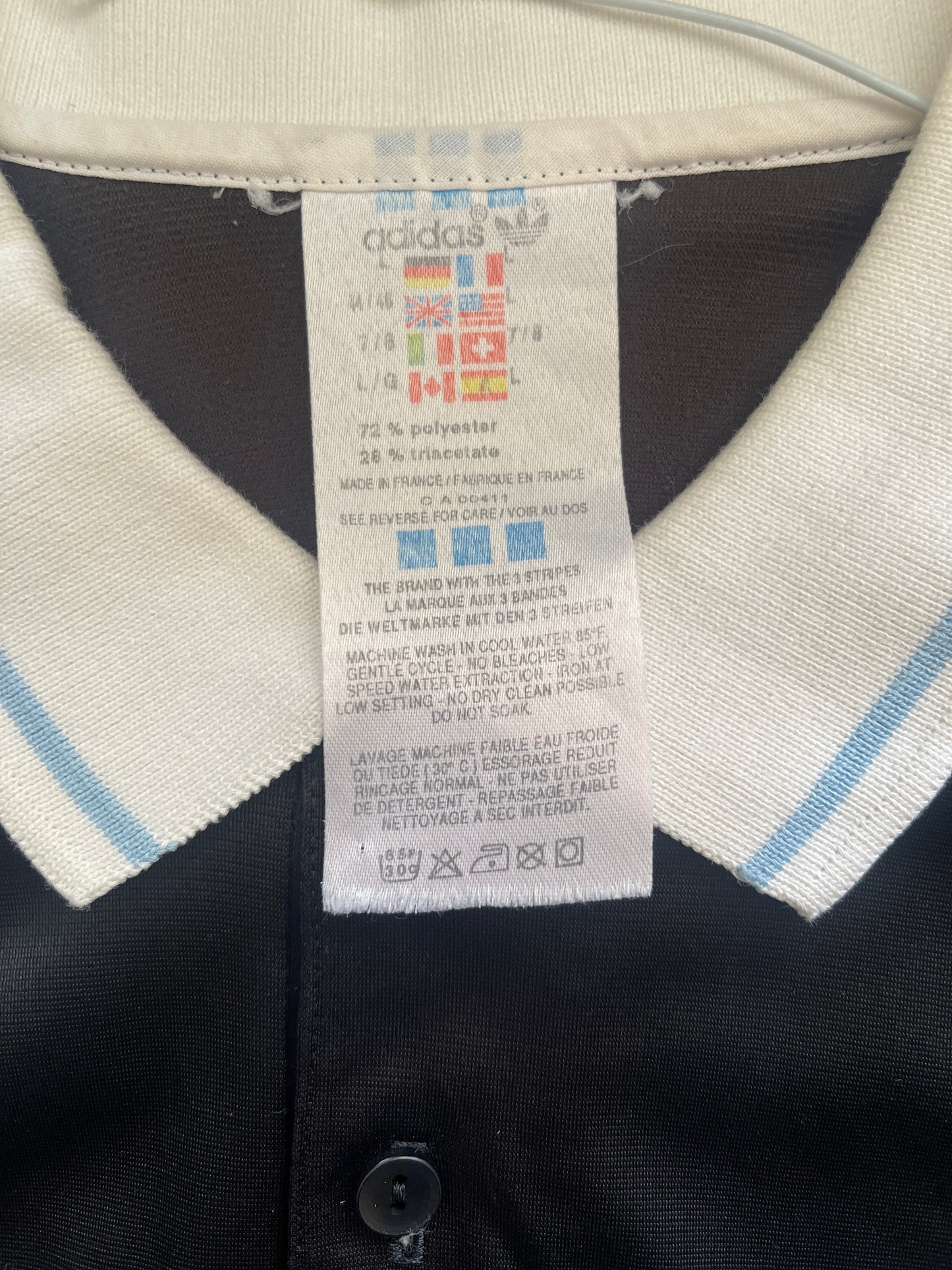 Vintage Adidas Football Referee Shirt 80's Made in France Size L