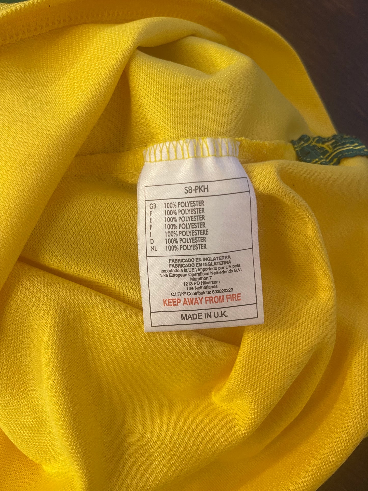 Vintage Nike Brazil Brasil 1998 - 1999 Home Football Shirt Size XL Yellow Green
