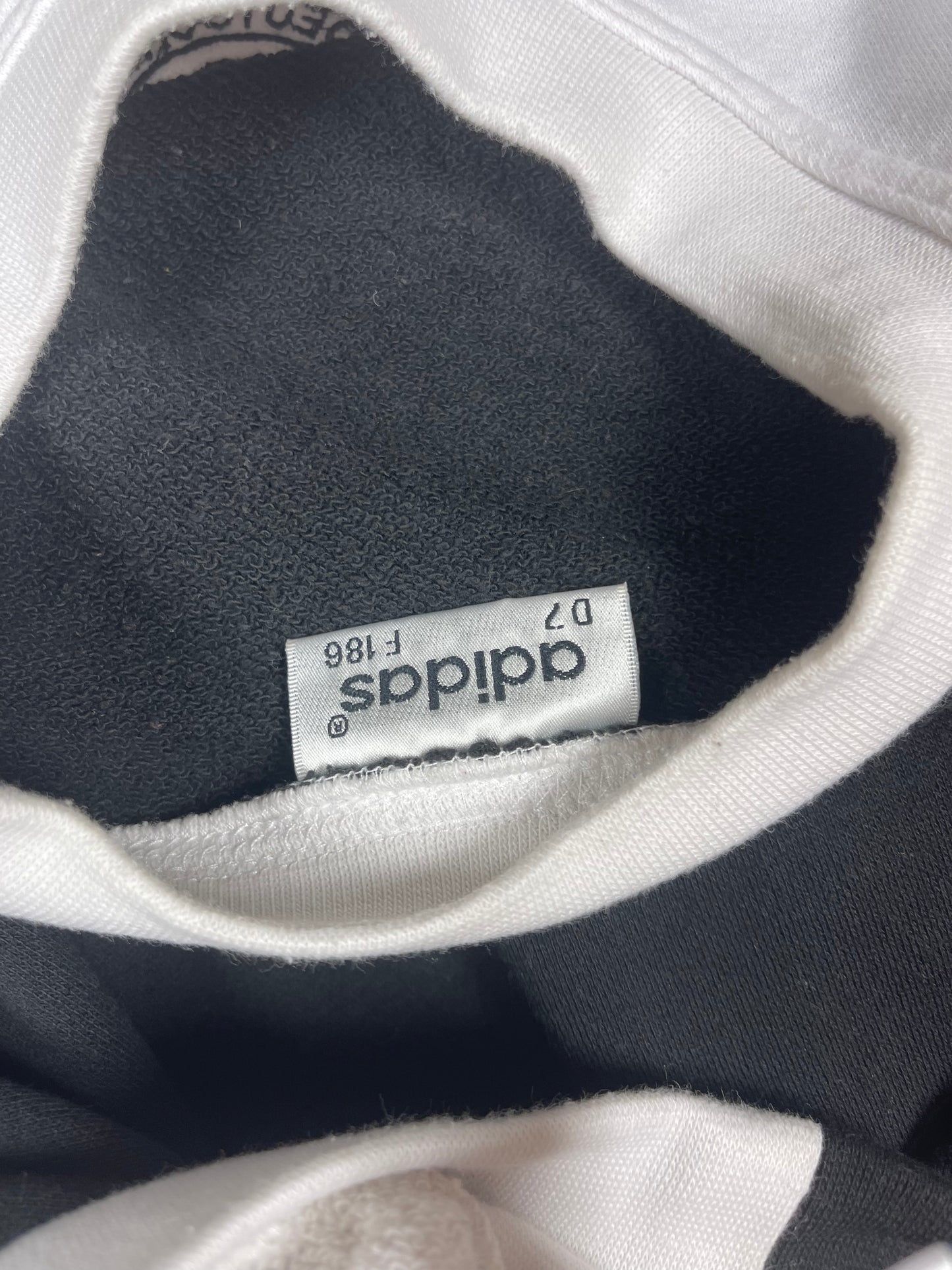 Vintage Germany Adidas 1996 1997 1998 Sweatshirt Crew Neck White Black Size L - XL