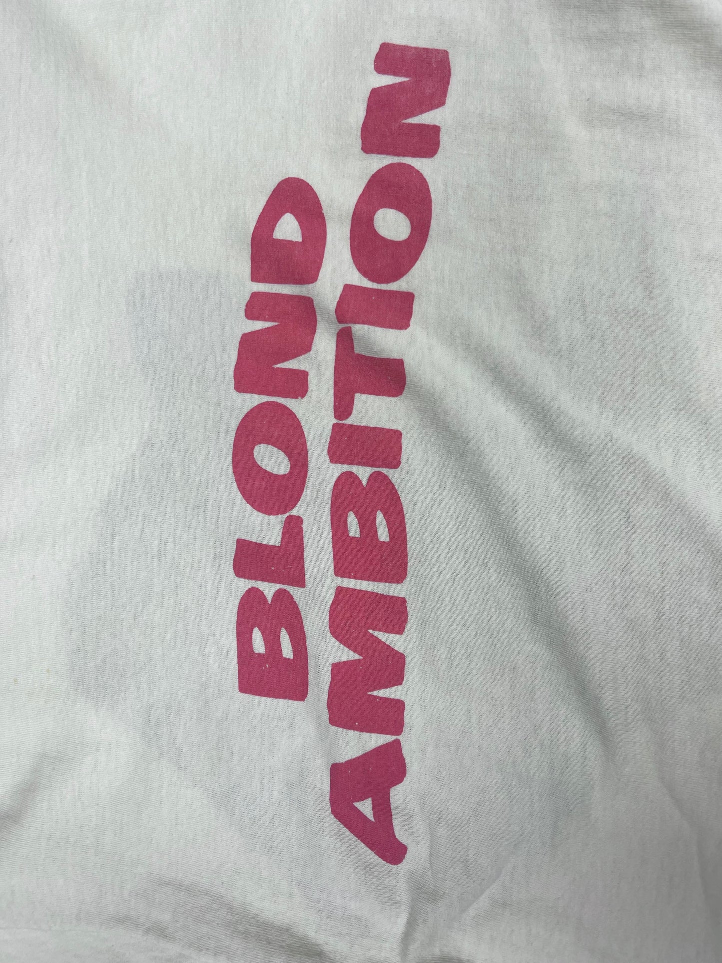 Authentic 1990 Vintage Madonna Blond Ambition World Tour Hanes Boy Toy Inc. T-Shirt White Made in USA Band Tee