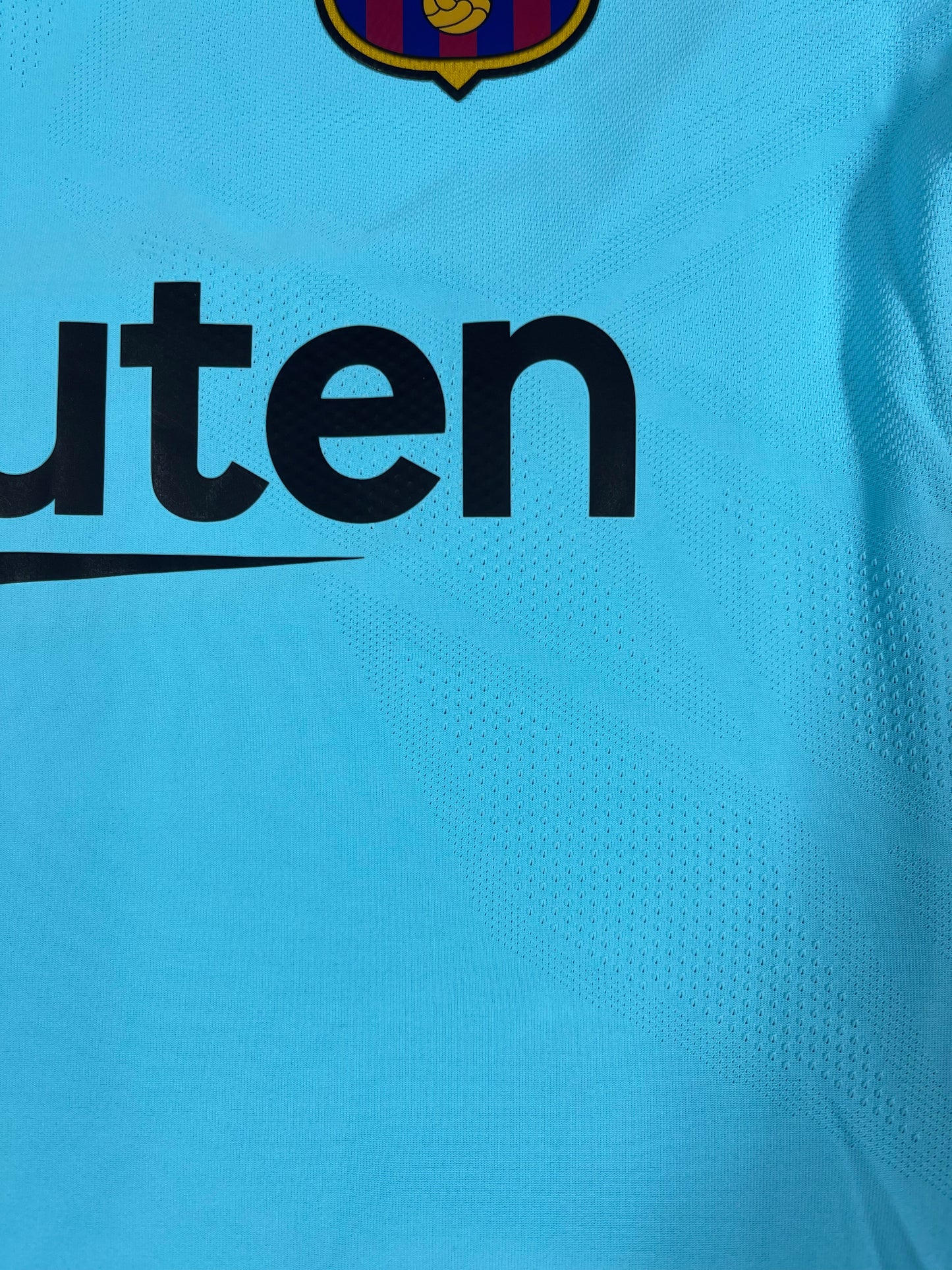 Authentic New FC Barcelona Nike Aeroswift Player's Edition / Issue Away Football Shirt 2017-2018 Short Sleeves BNWT Deadstock Size M Vivid Blue Rakuten Unicef