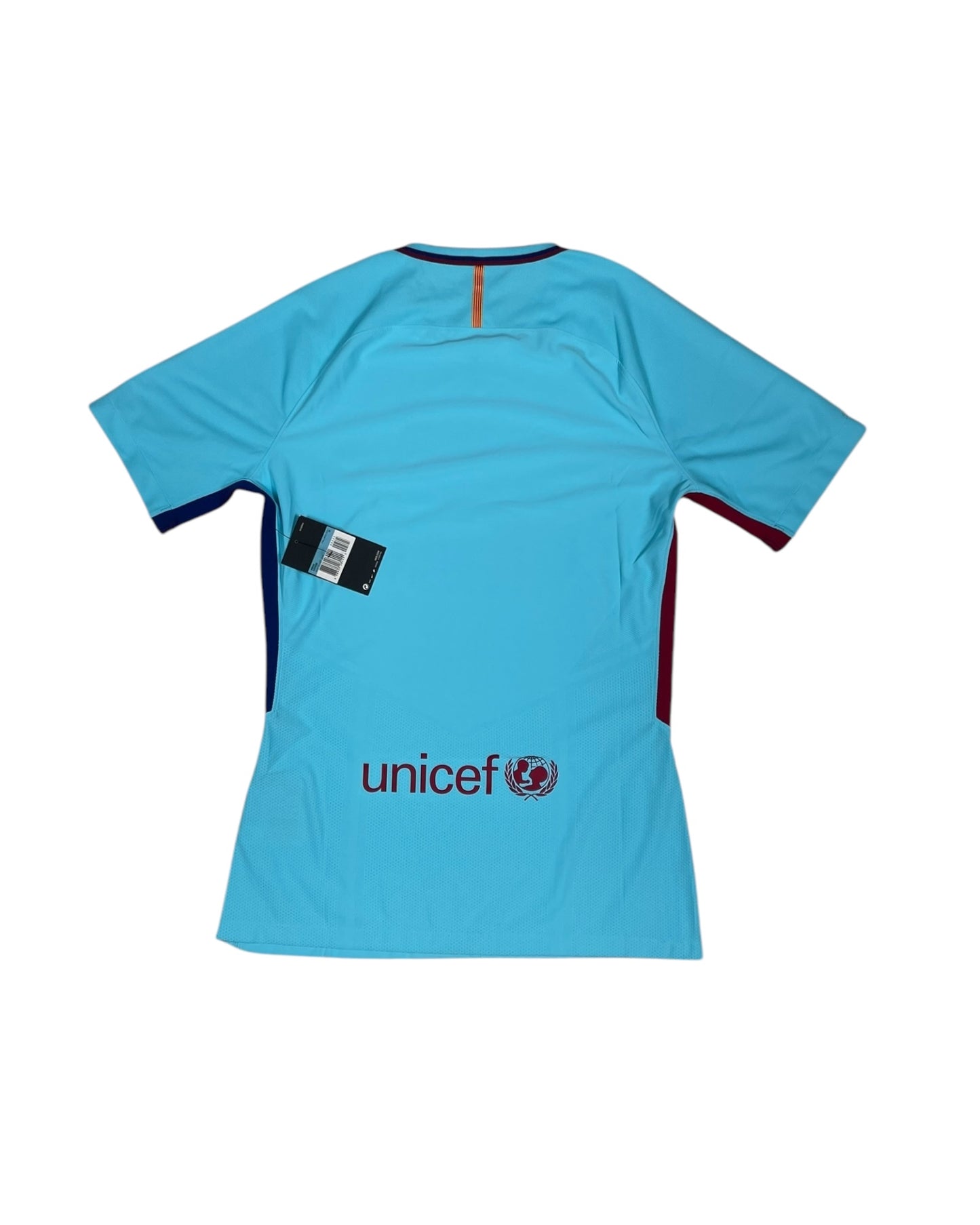Authentic New FC Barcelona Nike Aeroswift Player's Edition / Issue Away Football Shirt 2017-2018 Short Sleeves BNWT Deadstock Size M Vivid Blue Rakuten Unicef