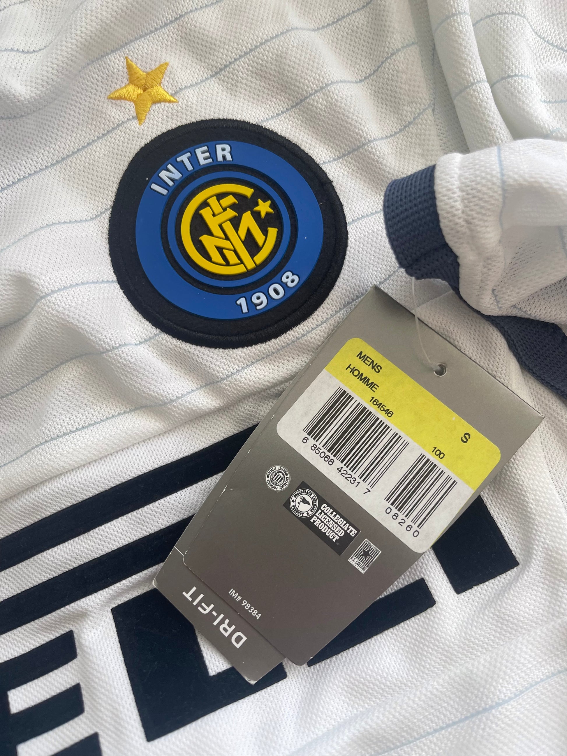 🔵⚫️ Authentic New Inter Internazionale Milano Milan Nike 2000-2001 Away Football Shirt White Pirelli Size S Made in UK Deadstock BNWT NOS OG DS