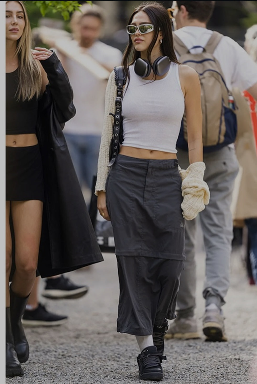 Bordeaux Y2K 2002 Nike ACG 2 in 1 Zip Off Trail Hiking Skirt With Adjustable Waist Outdoor Technical Gorpcore Grey Size XL Bella Hadid Gray Hamlin Retro