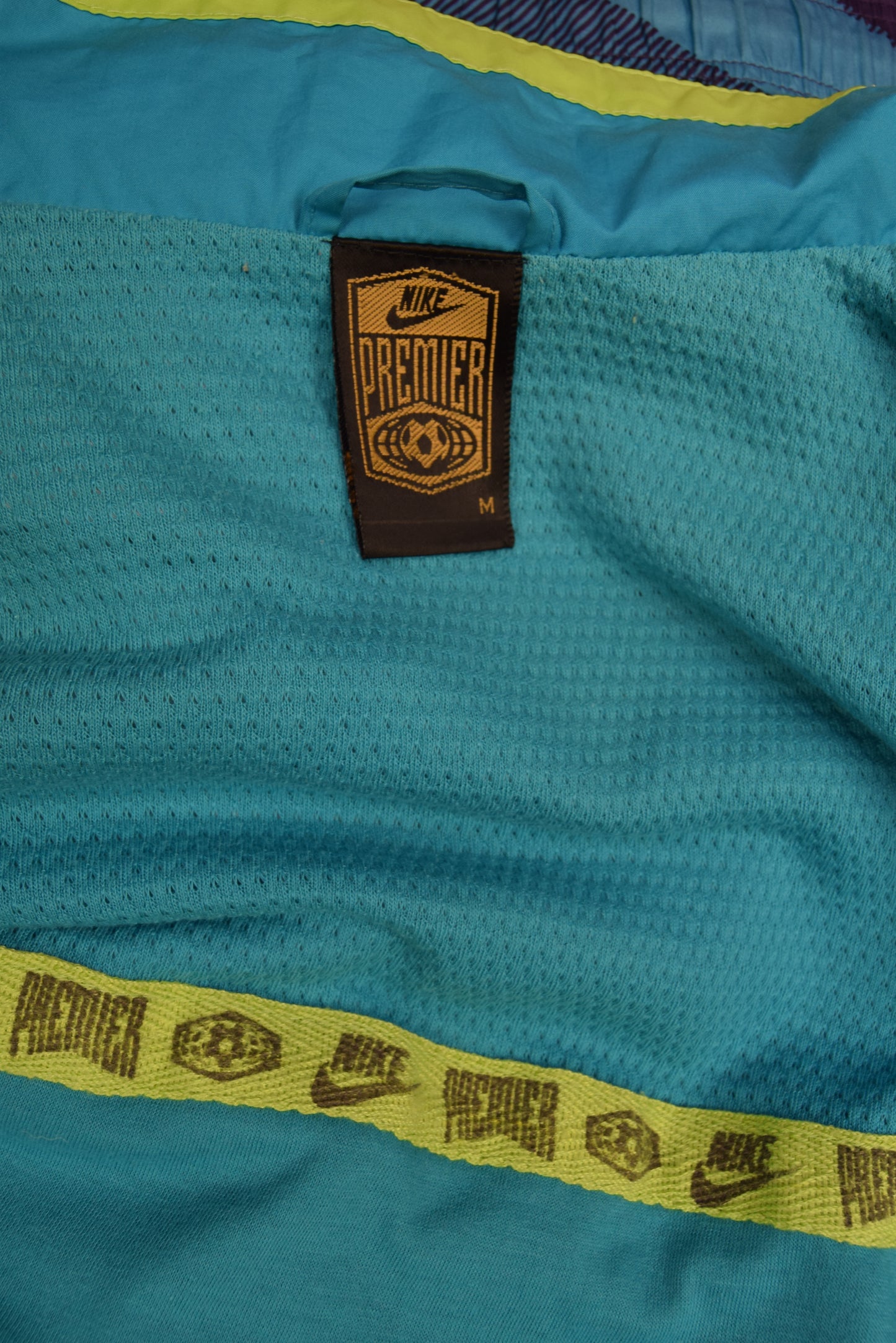 Vintage 90's Nike Premier Soccer Jacket Size M Pixelated Graphic