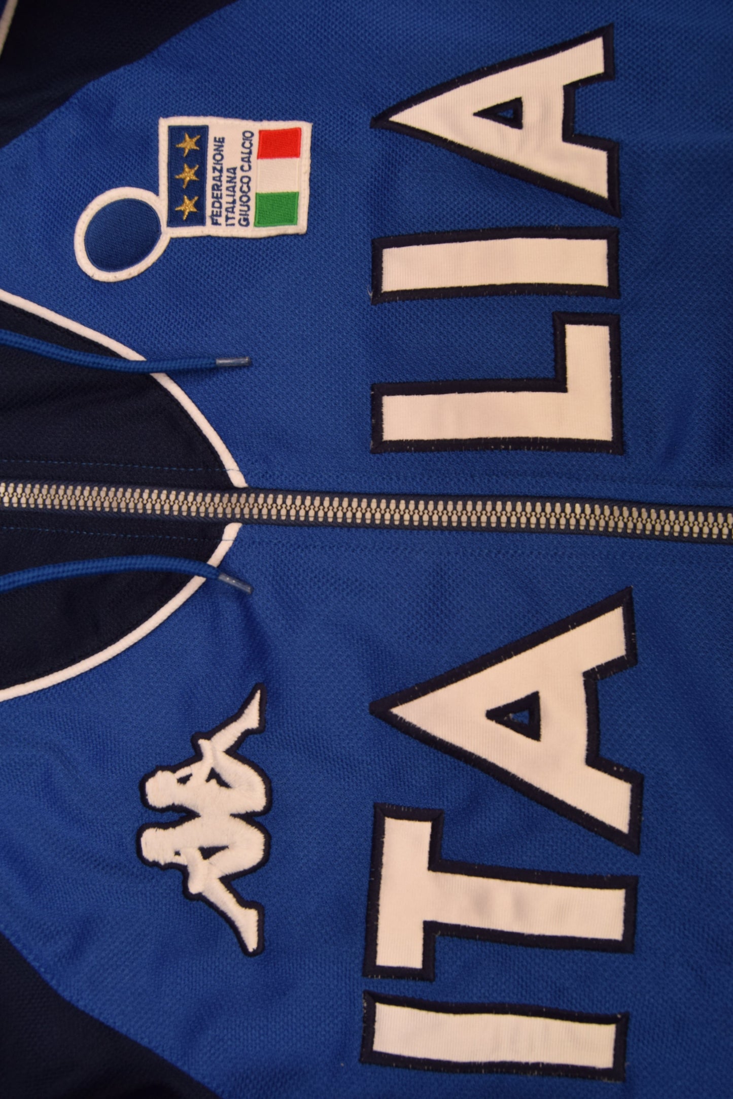 Italy Italia Kappa 1999 - 2000 Hooded Jacket Made in Italy Blue Size M