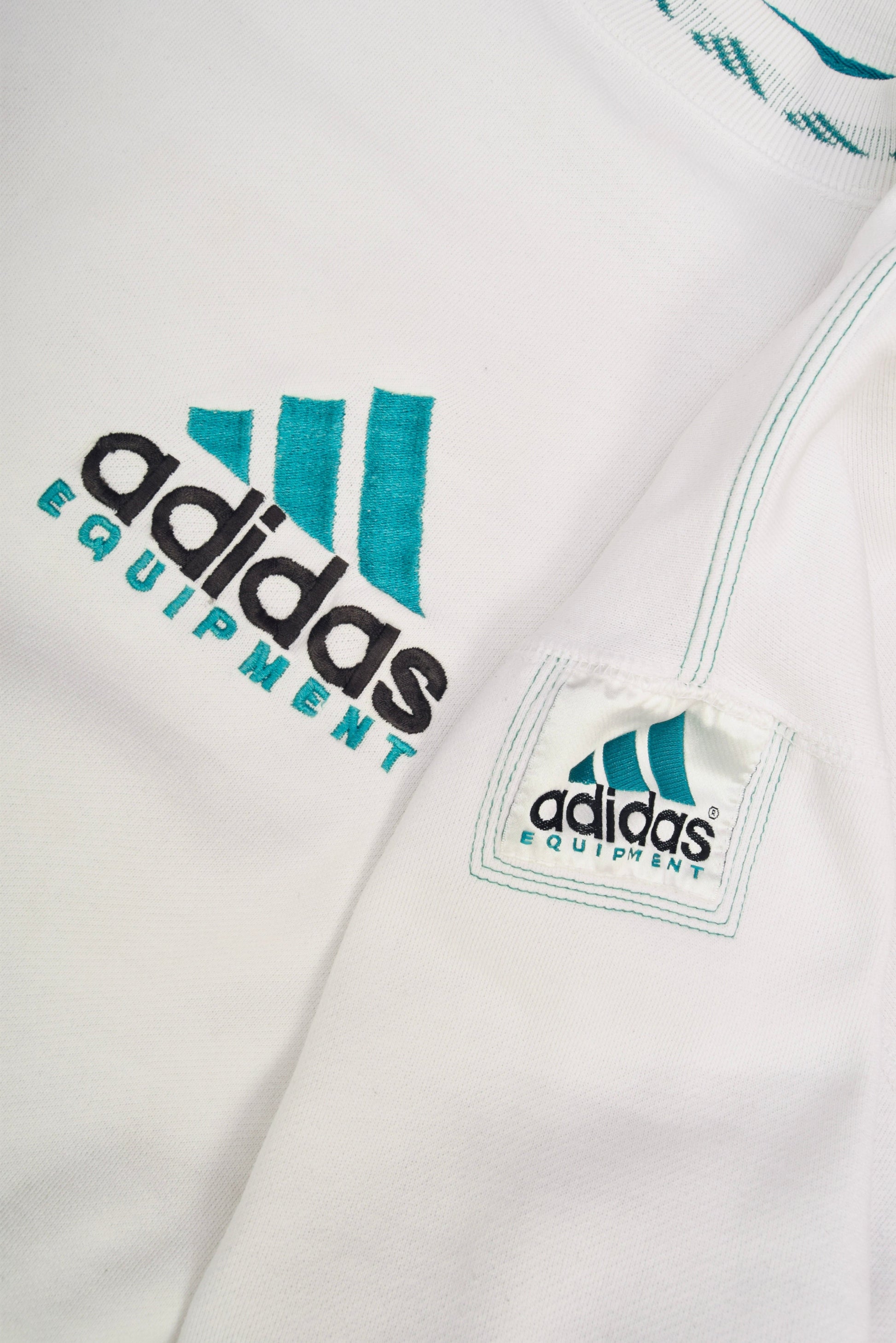 Vintage 90's Adidas Equipment Sweatshirt Crewneck White Size M