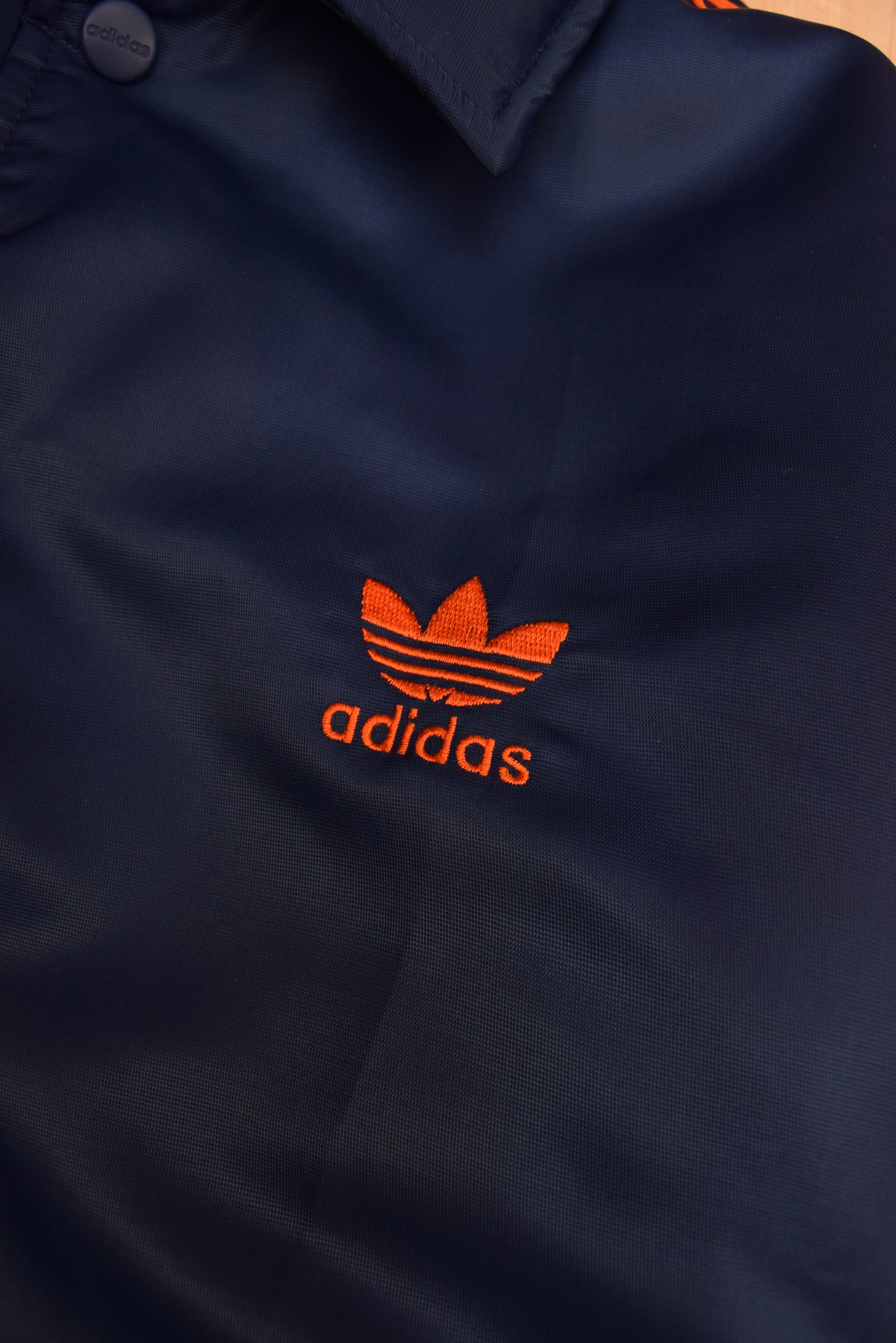 Vintage 90's Adidas Trefoil Bomber Jacket Blue Size S-M-L