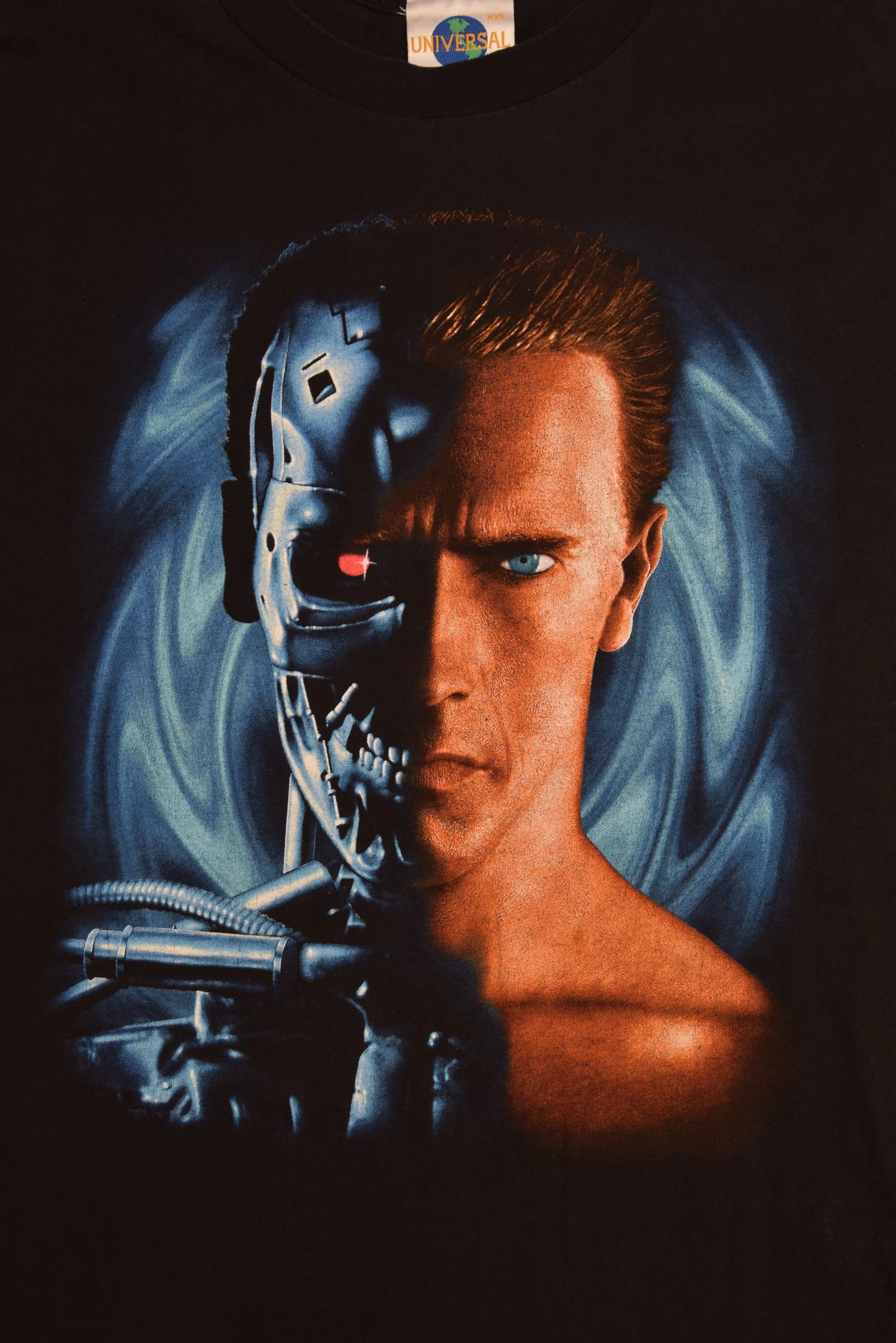 Vintage 90's Arnold Schwarzenegger Terminator 2 Movie Universal Studios Graphic T-Shirt Size XXL Made in USA I told you I'd be back 100% Carolco Single Stitch