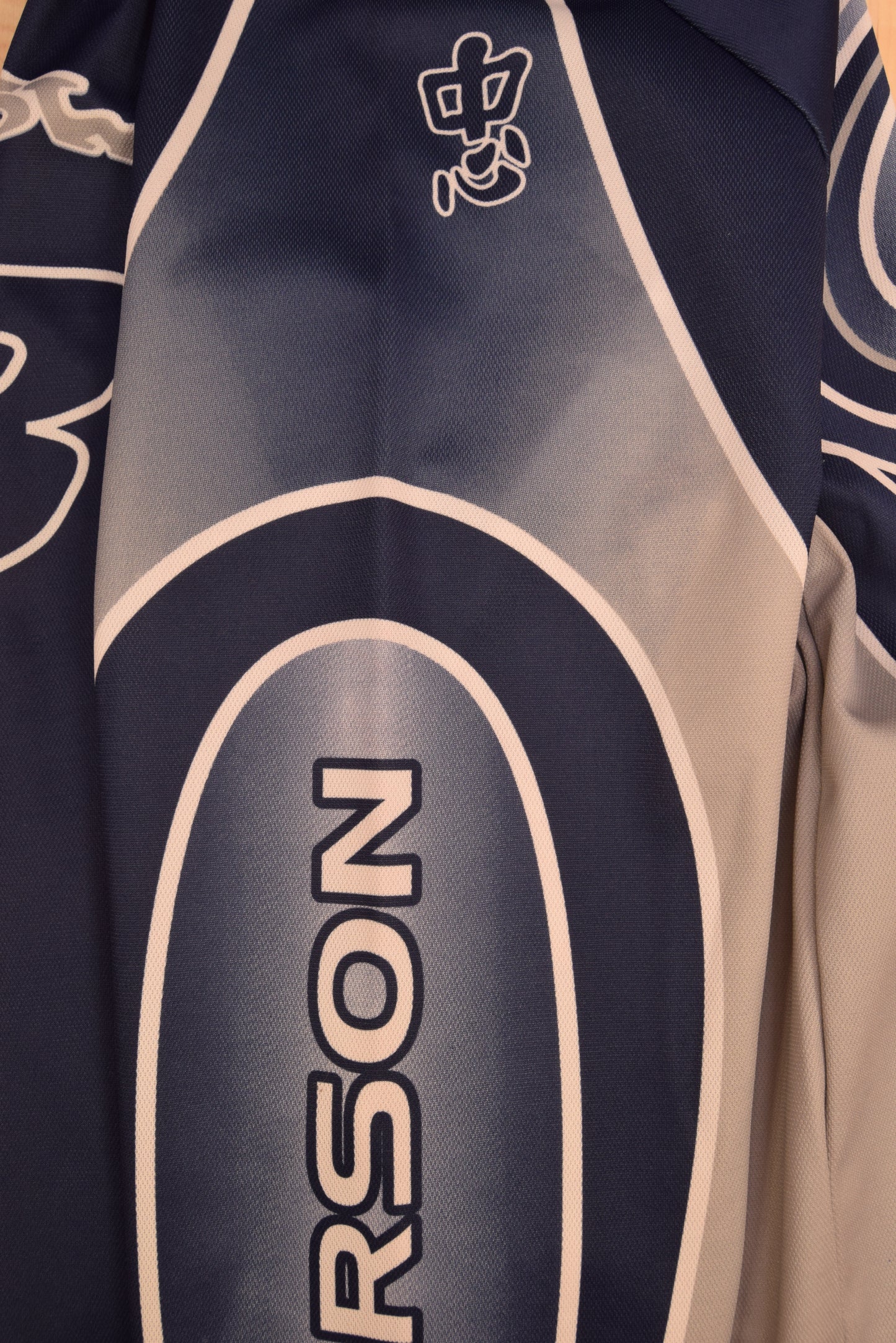 Allen Iverson 3 The Answer Reebok Limited Edition 00's Y2K Motocross Motorsport Motorcycle BMX Racing Bed Newz Size XL-XXL Long Sleeve Blue Grey NBA