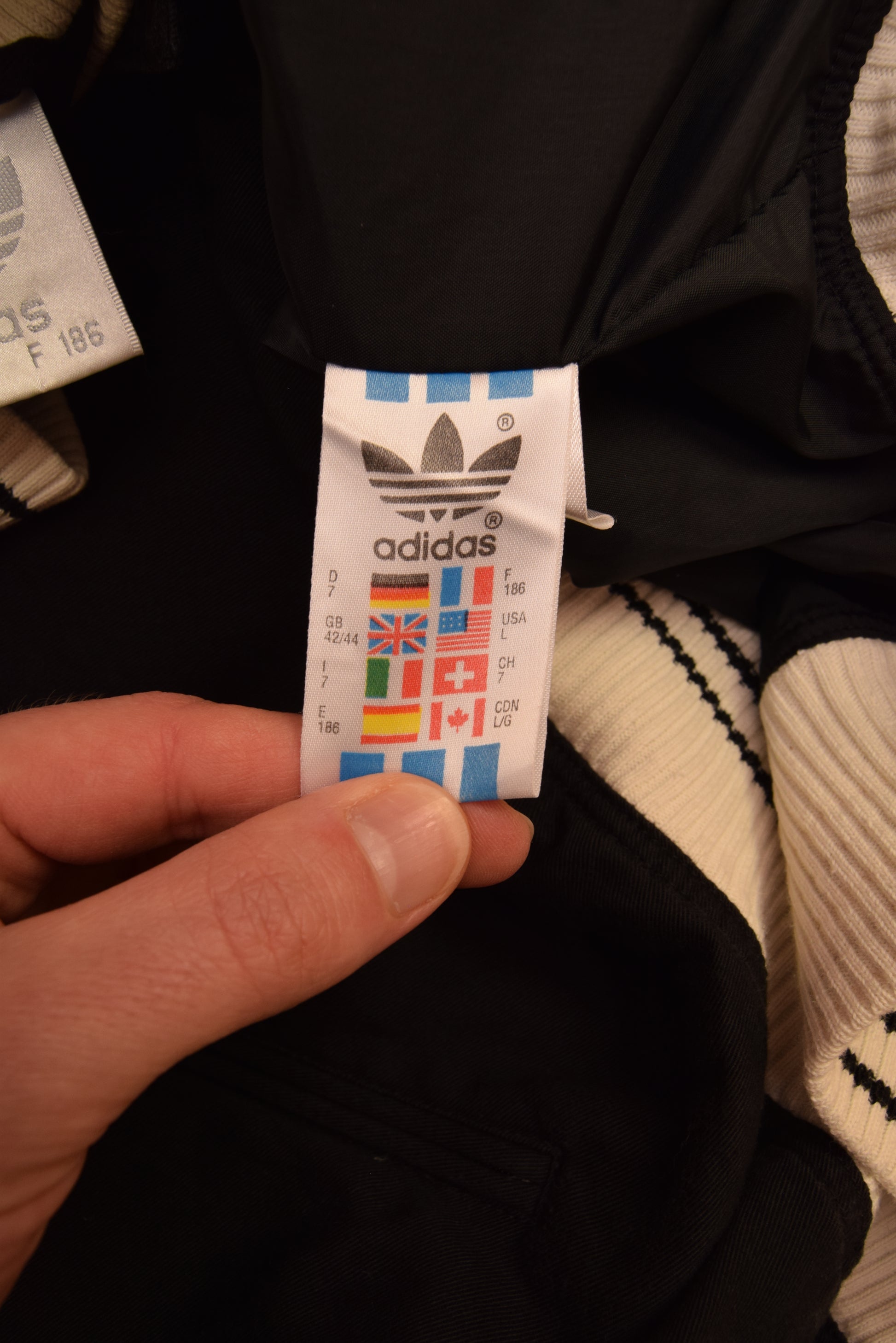 Vintage 90's Adidas Thin Varsity College Jacket AAC Property of Adidas Athletic Club Size L-XL