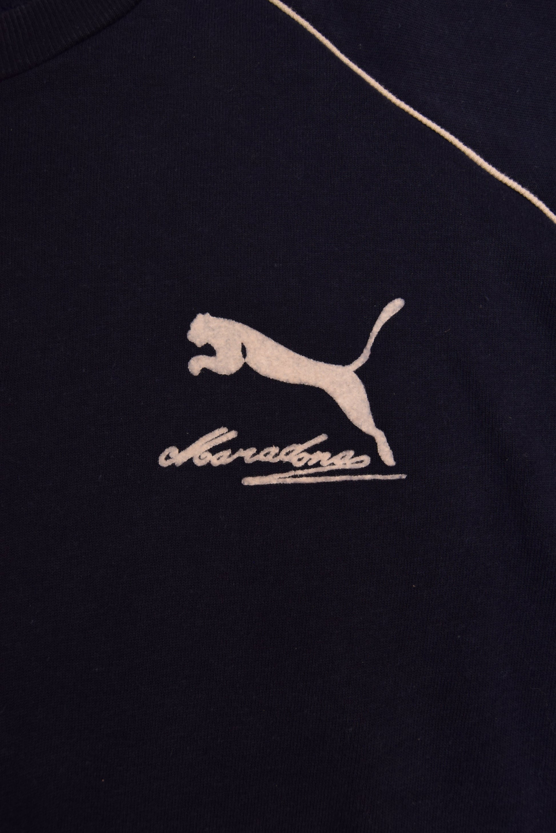 Vintage 80's Maradona Puma Sweatshirt Made in West Germany Blue