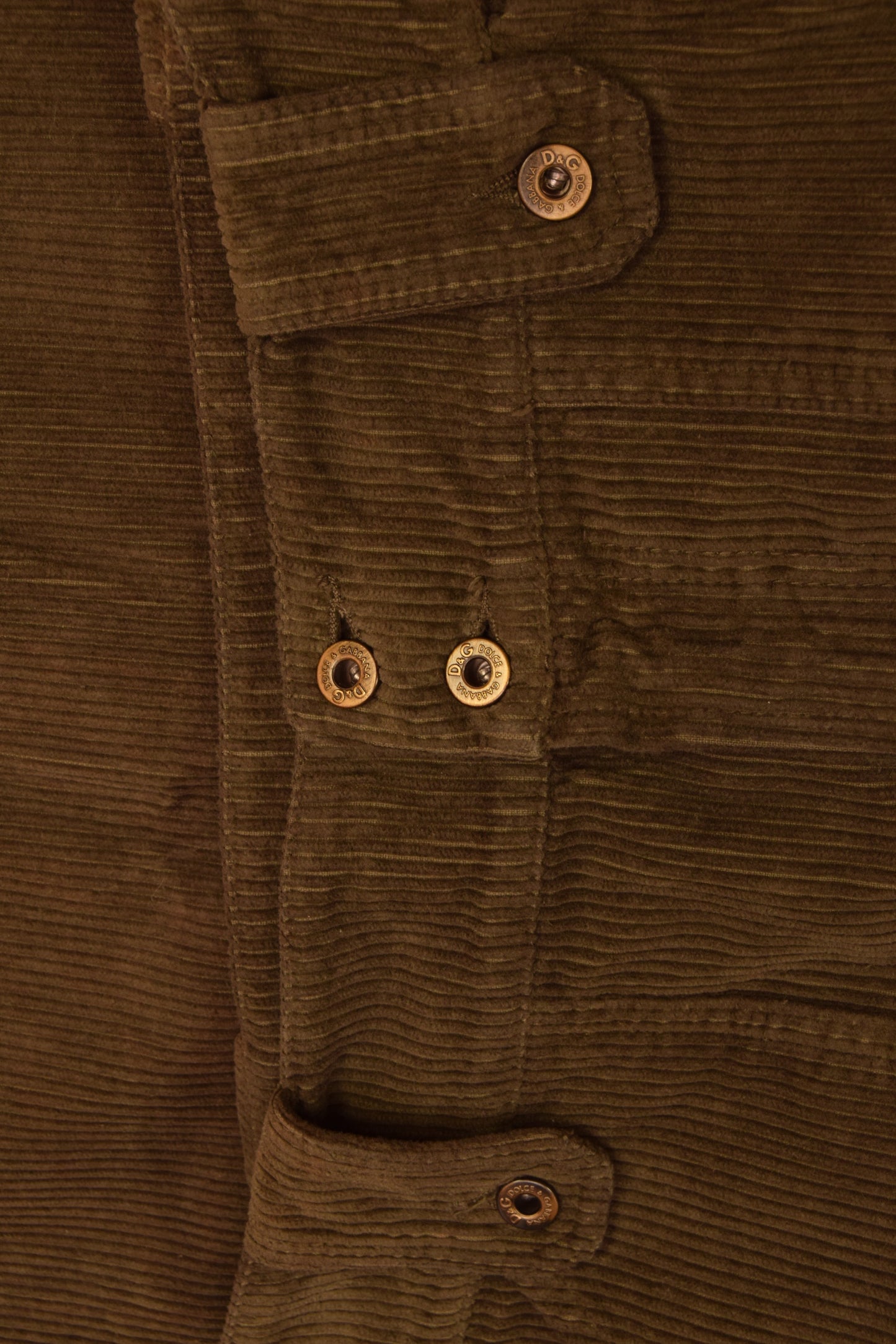 Vintage D&G Dolce & Gabbana Skirt Corduroy Grey - Khaki Size S