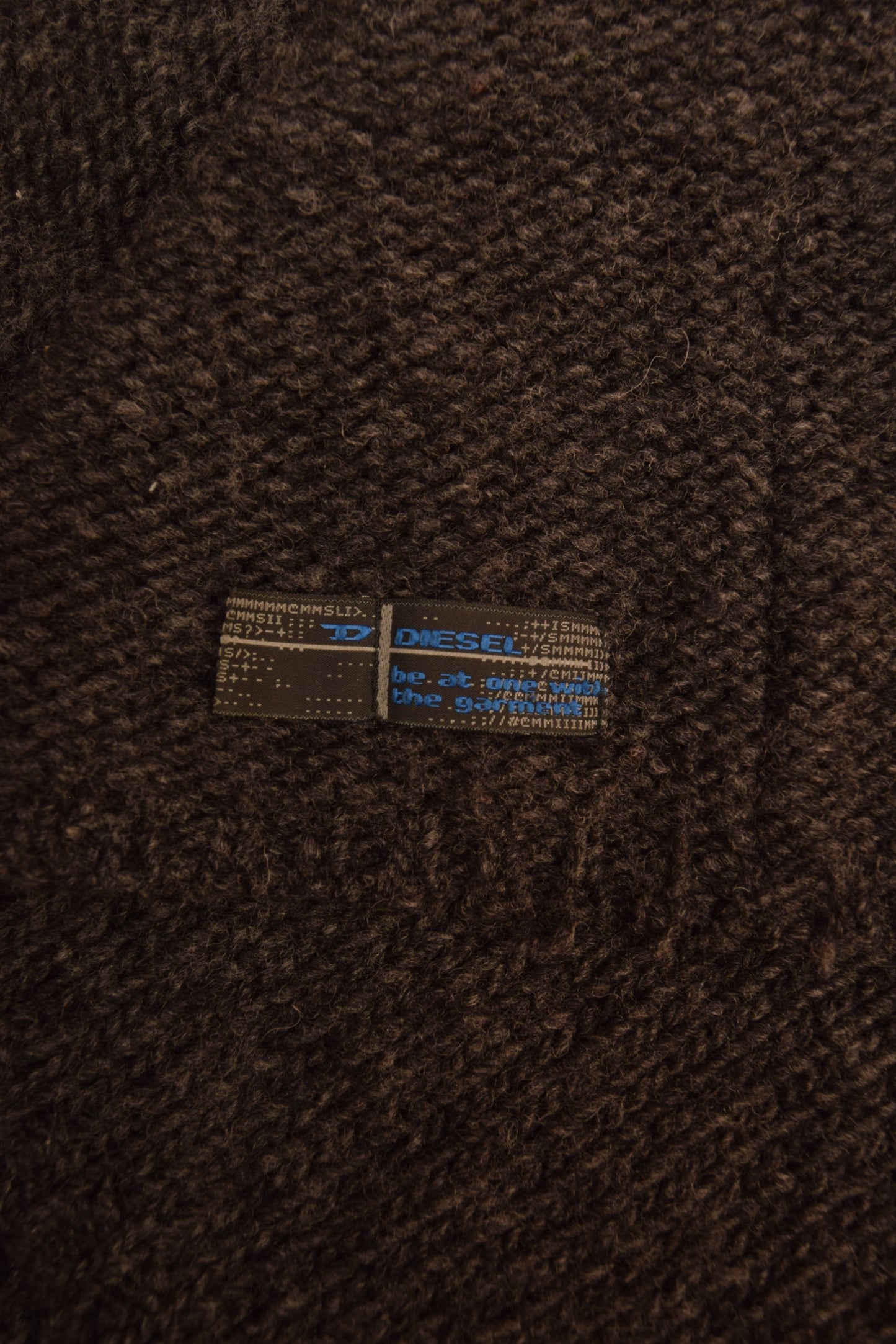 Y2K Diesel Vest 100% Wool Made in Italy Grey Size M
