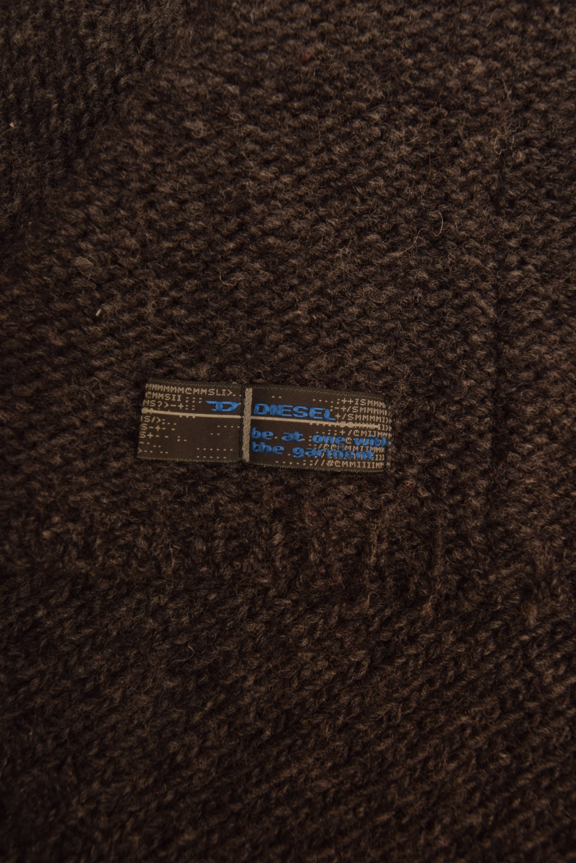Y2K Diesel Vest 100% Wool Made in Italy Grey Size M
