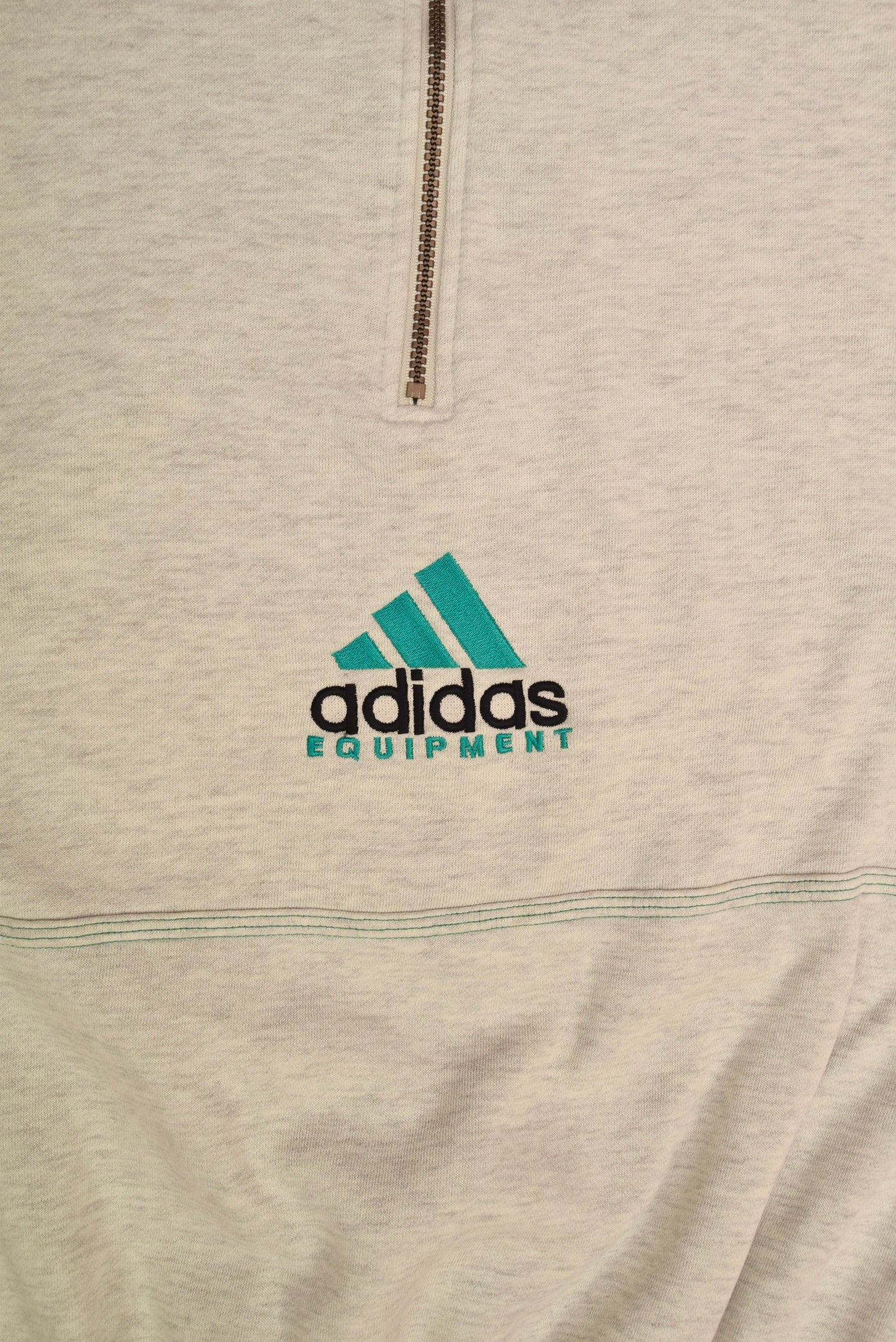 Vintage 90's Adidas Equipment 1/4 Zip Sweatshirt Grey Size L-XL