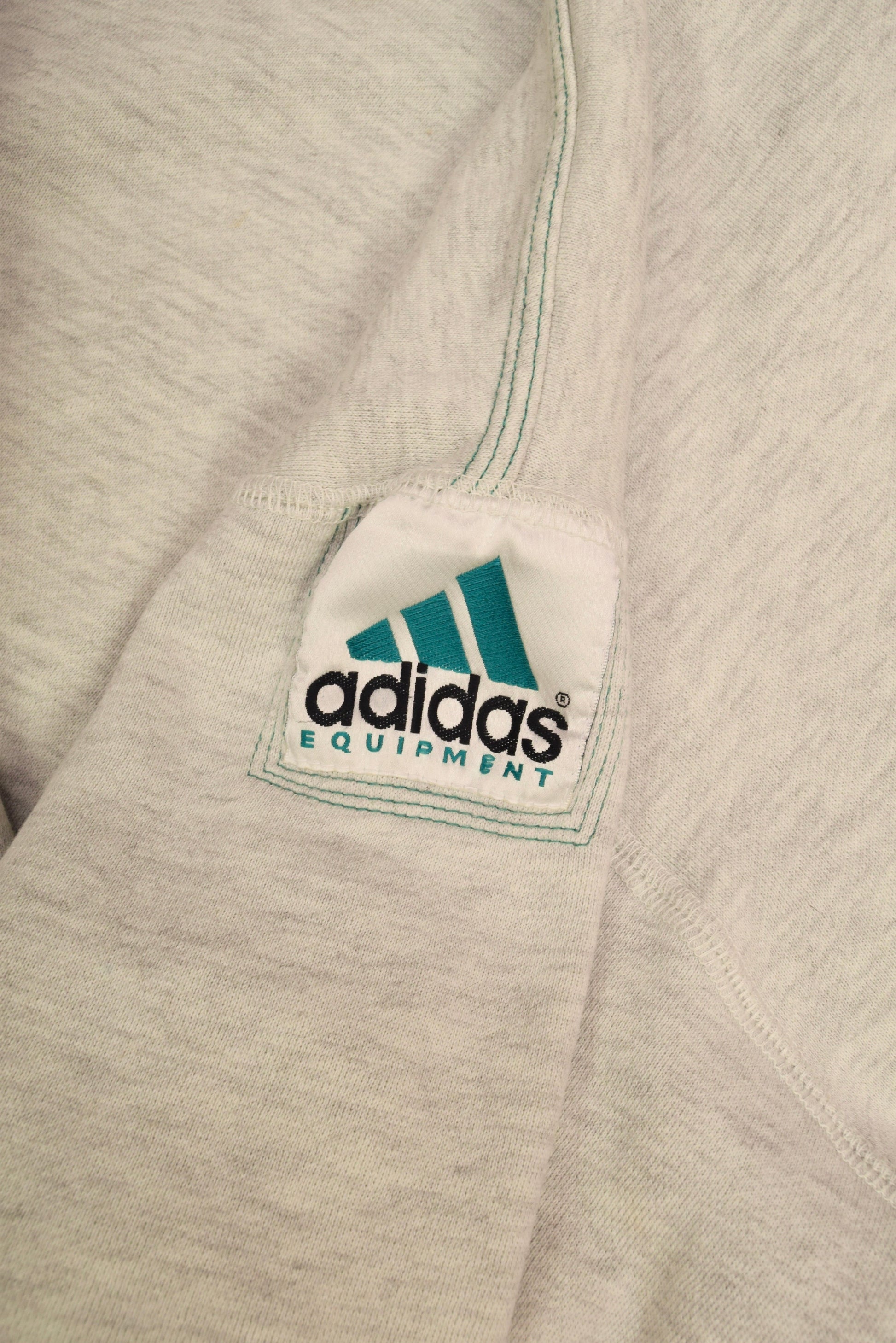 Vintage 90's Adidas Equipment 1/4 Zip Sweatshirt Grey Size L-XL