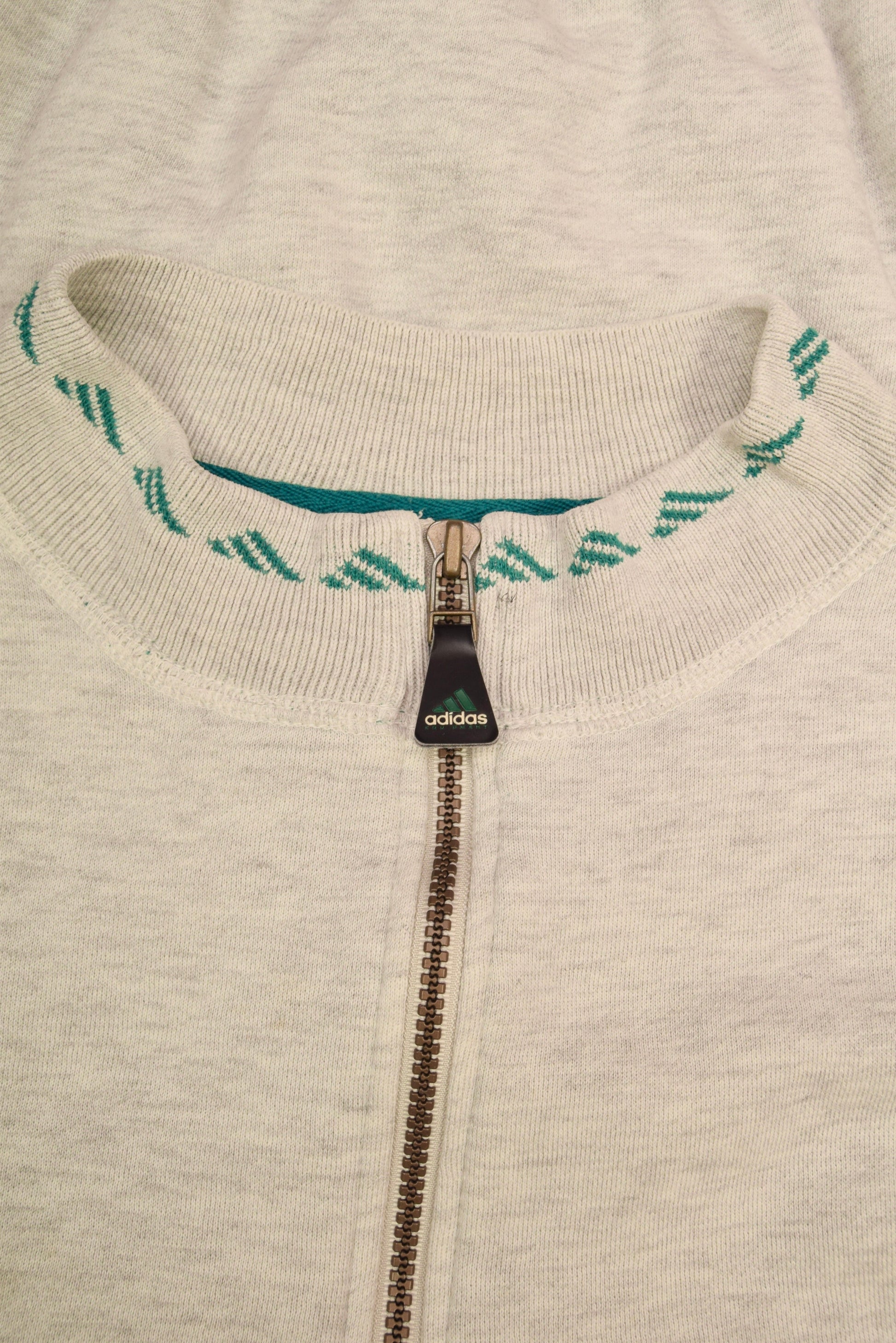 Vintage 90's Adidas Equipment 1/4 Zip Sweatshirt Grey Size L-XL