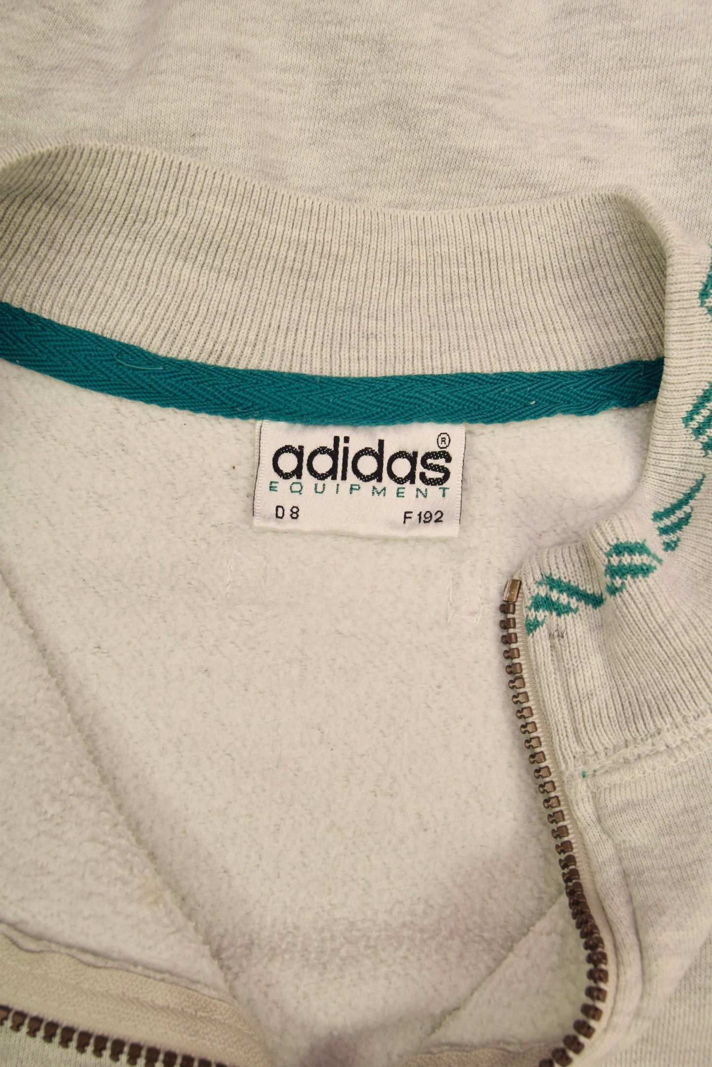 Vintage 90's Adidas Equipment 1/4 Zip Sweatshirt Grey Size L-XL