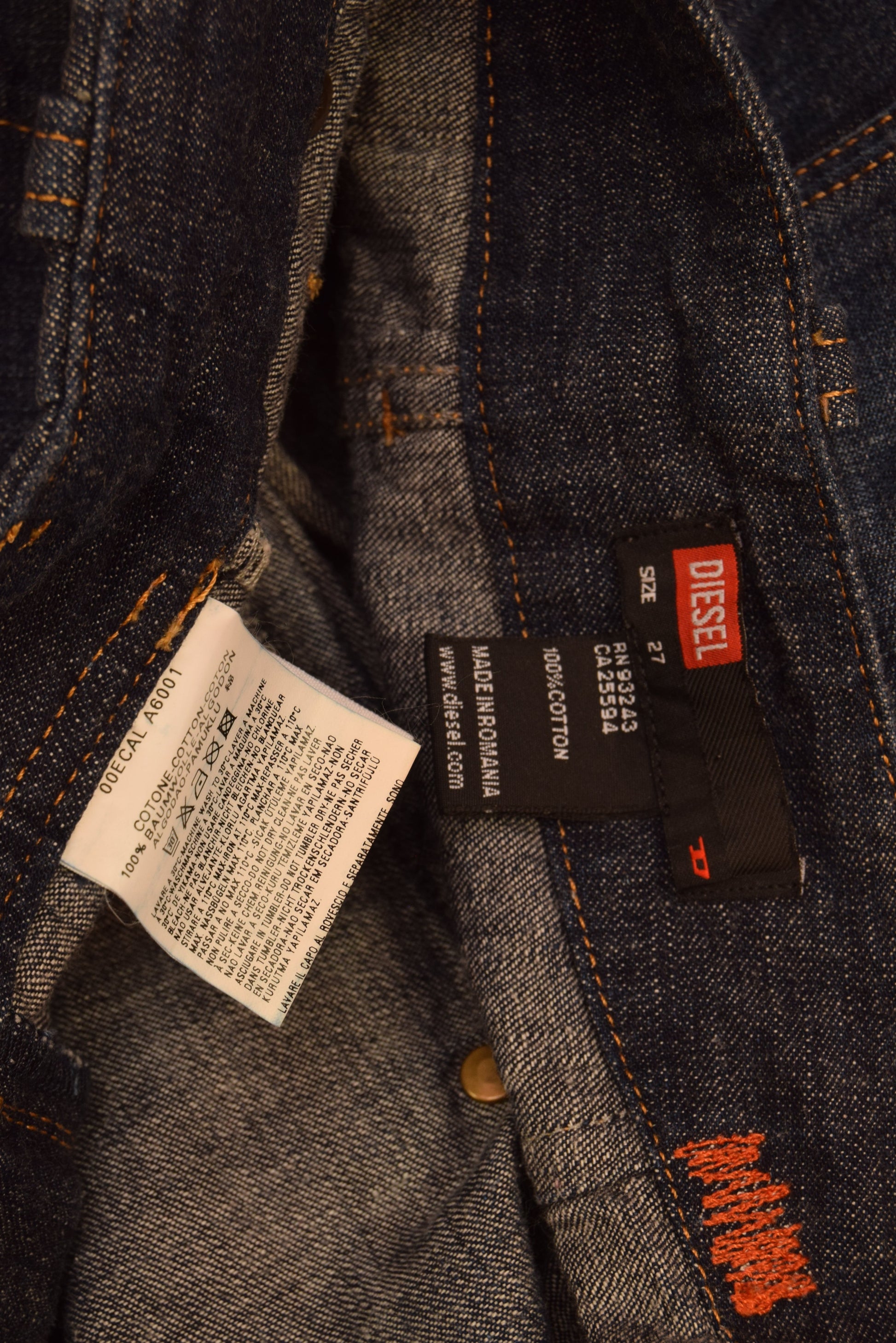 Y2K Diesel Denim Skirt Size 27