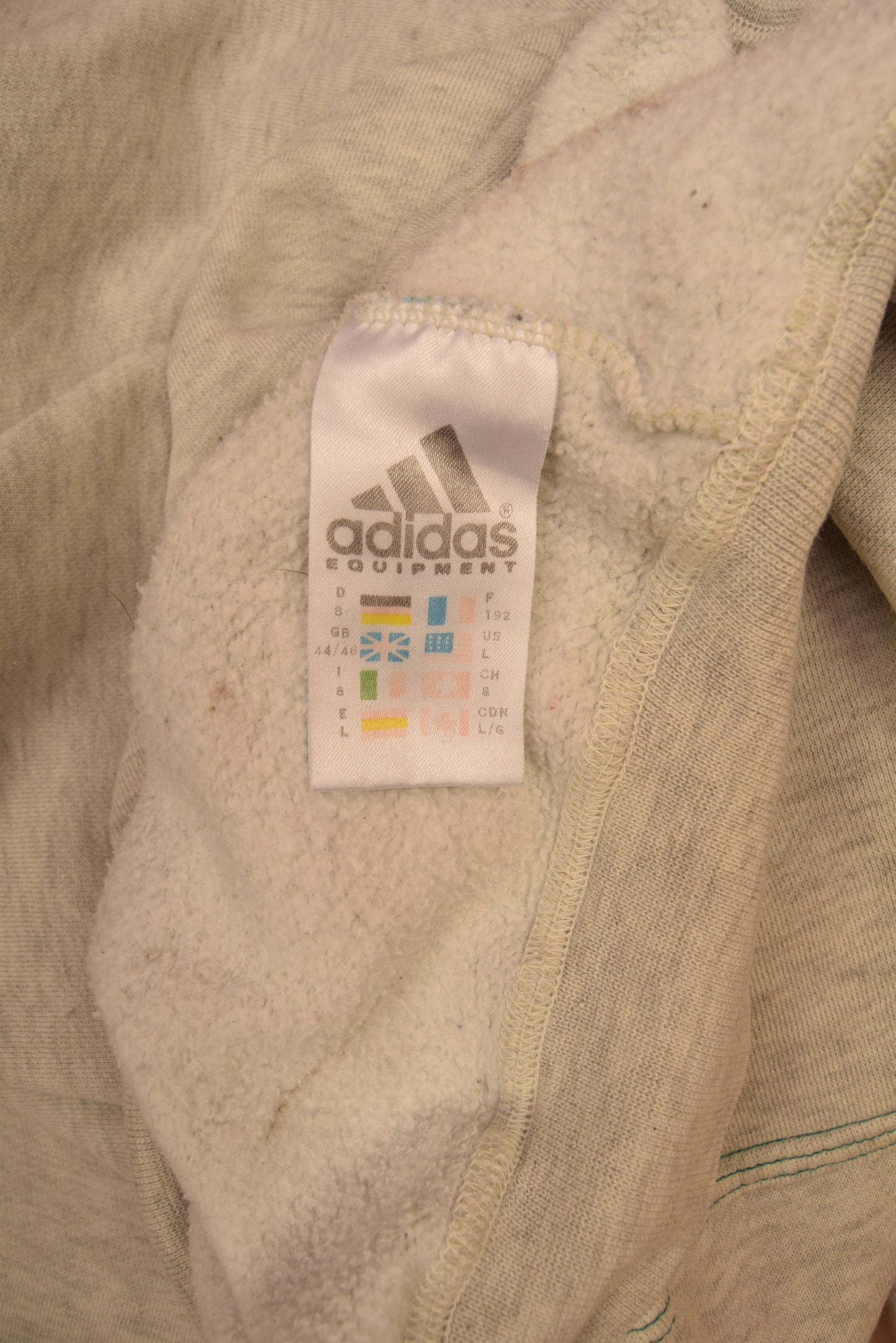 Vintage 90's Adidas Equipment 1/4 Zip Sweatshirt Grey Size L-XL