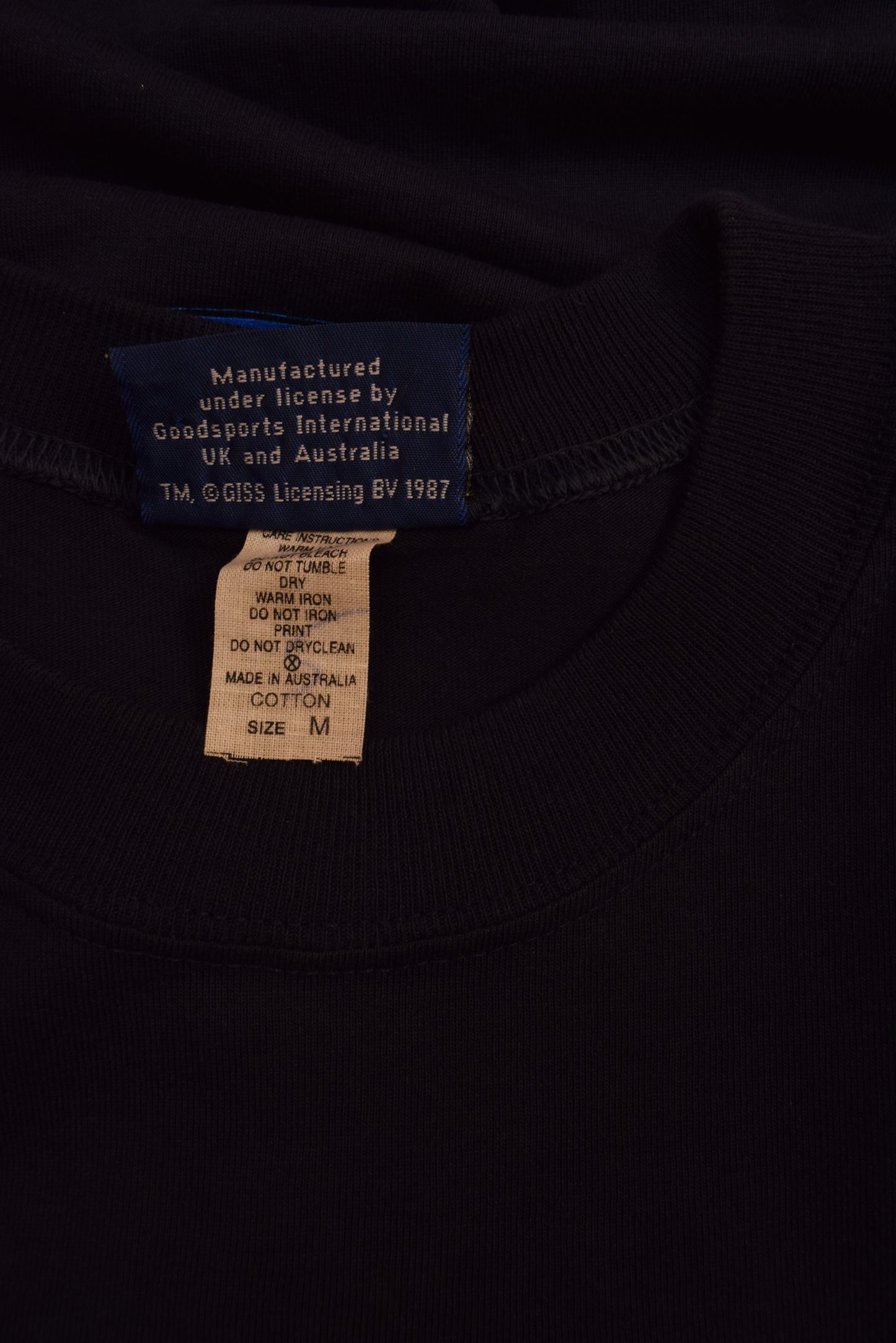 FIA Formula 1 One 1997 World Championship T-Shirt Giss Made in Australia Size M Blue Goodsports Cotton