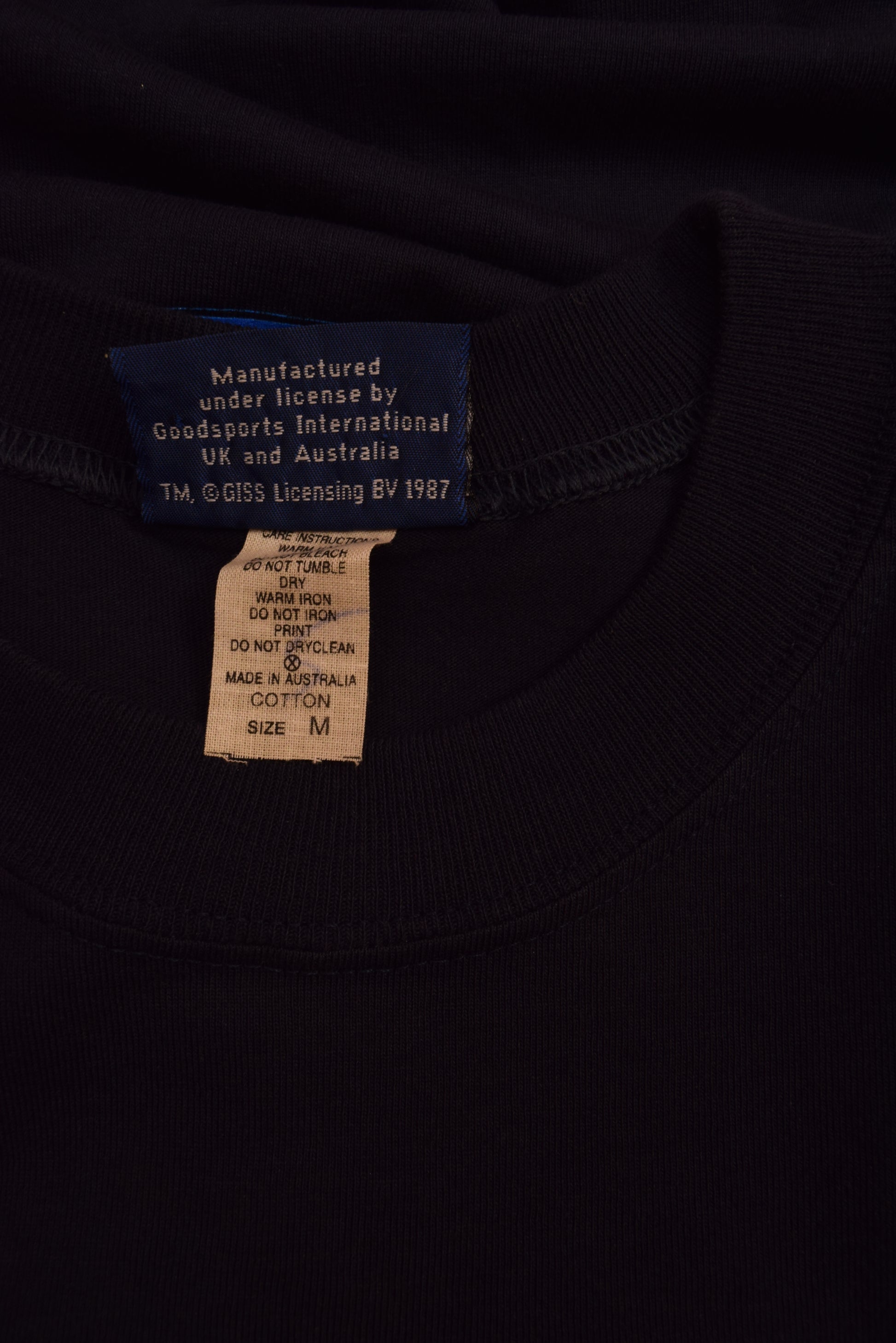 FIA Formula 1 One 1997 World Championship T-Shirt Giss Made in Australia Size M Blue Goodsports Cotton