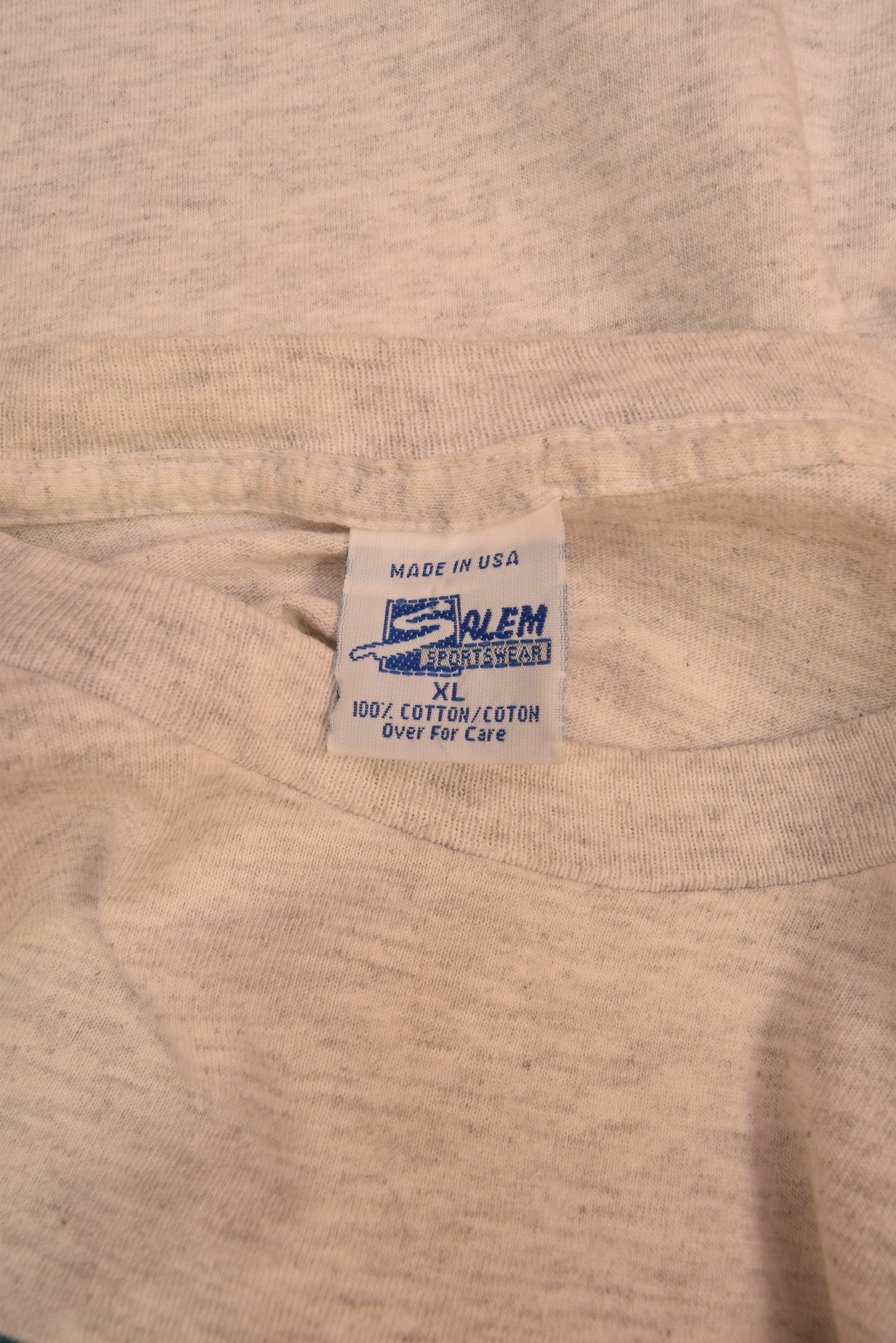 Anaheim Mighty Ducks Salem Sportswear Disney 1993 Size XL Grey 100% Cotton Single Stitch NHL