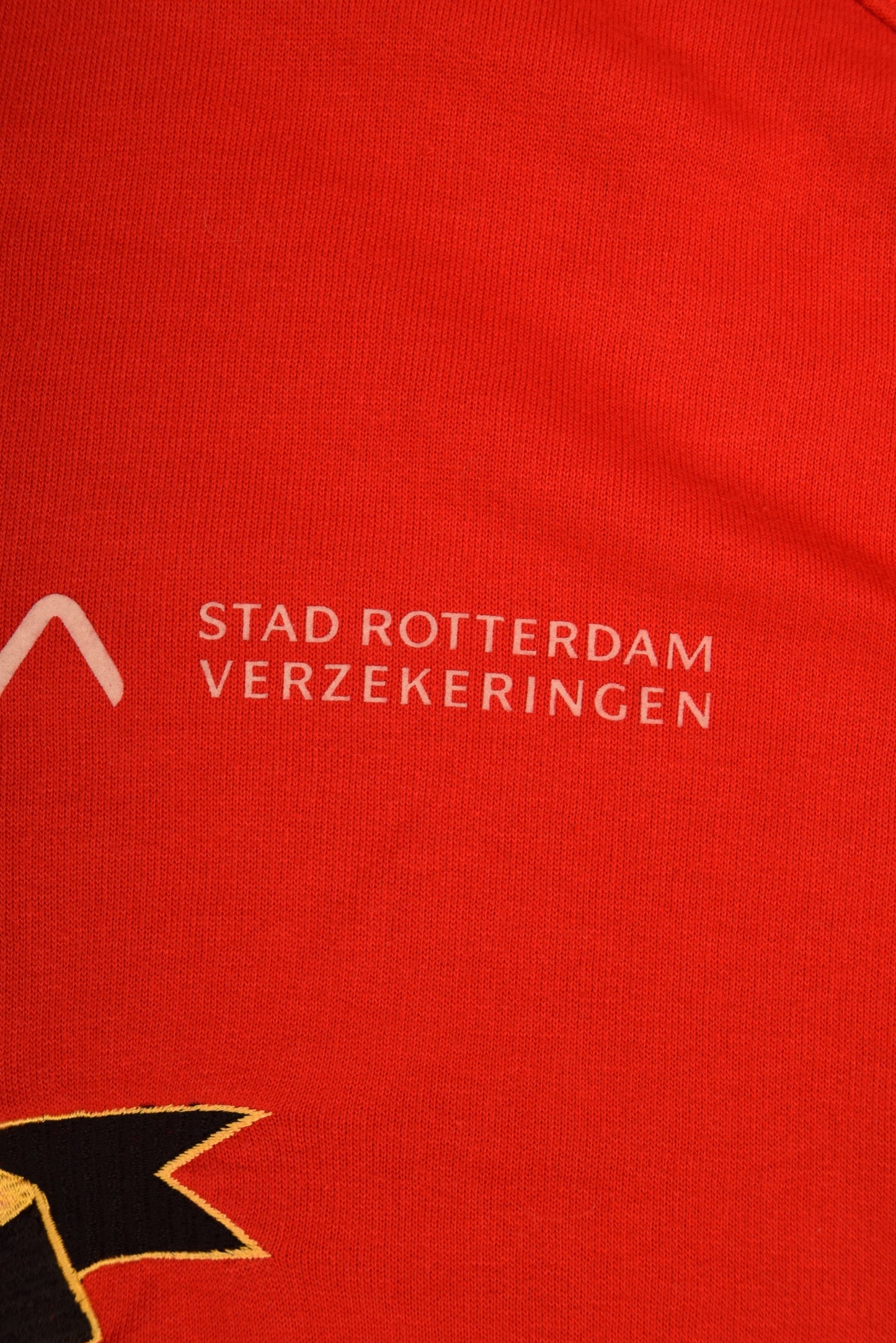Rare 90's Feyenoord Rotterdam Adidas Sweatshirt CrewNeck Red Stad Rotterdam Verzekeringen Size XL Heavy Cotton