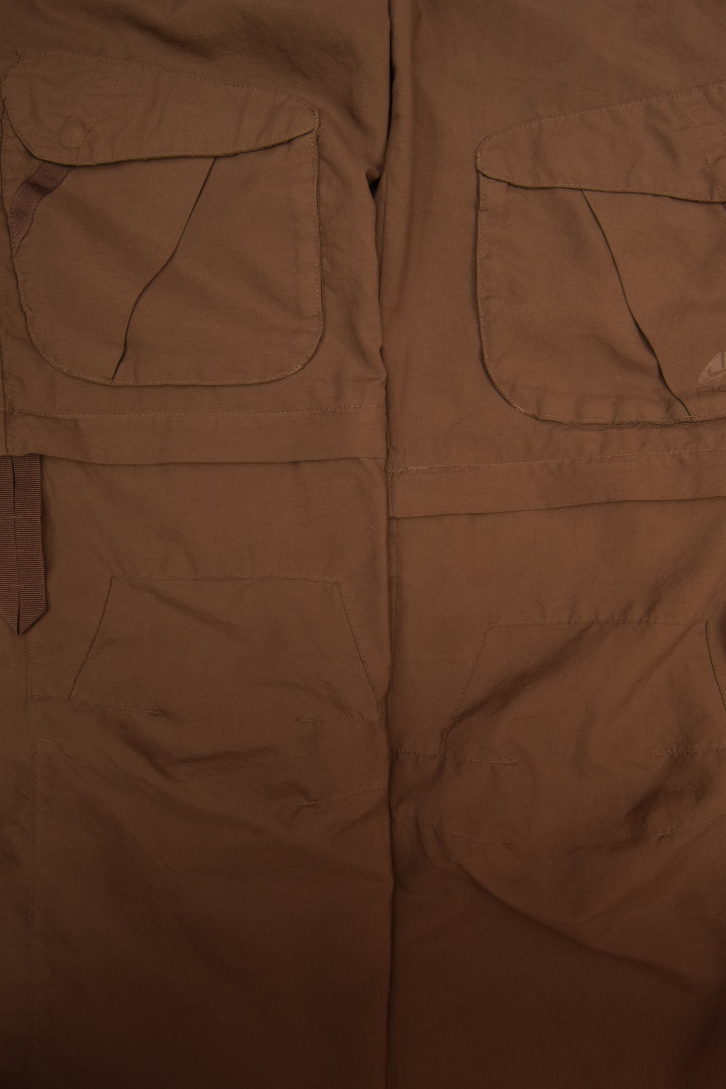 Y2K Nike ACG Trail Hiking Zipoff Cargo Pants Size S Low Waist Multi Pocket Polyester Women
