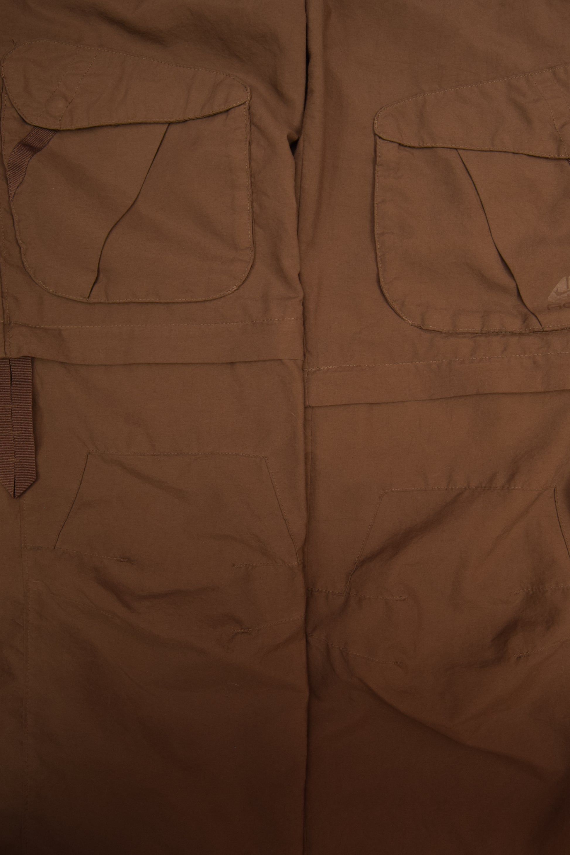 Y2K Nike ACG Trail Hiking Zipoff Cargo Pants Size S Low Waist Multi Pocket Polyester Women
