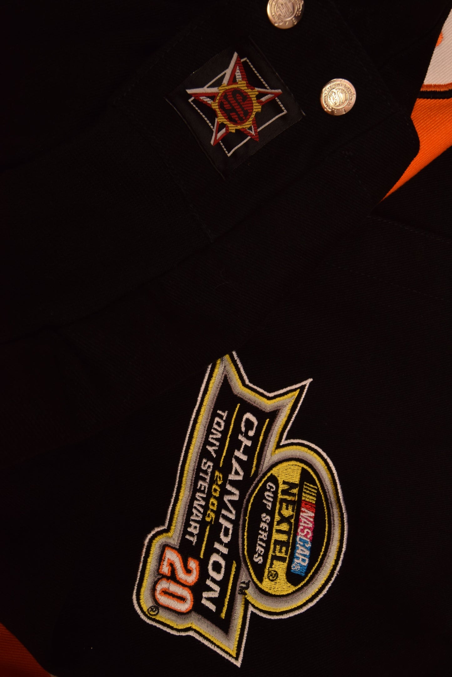 Y2K Nascar Tony Stewart Chase Authentics by JHD Design Group 2005 Champion Racing Nextel Cup Series The Home Depot 20 Black Orange Size XL Joe Gibbs Racing