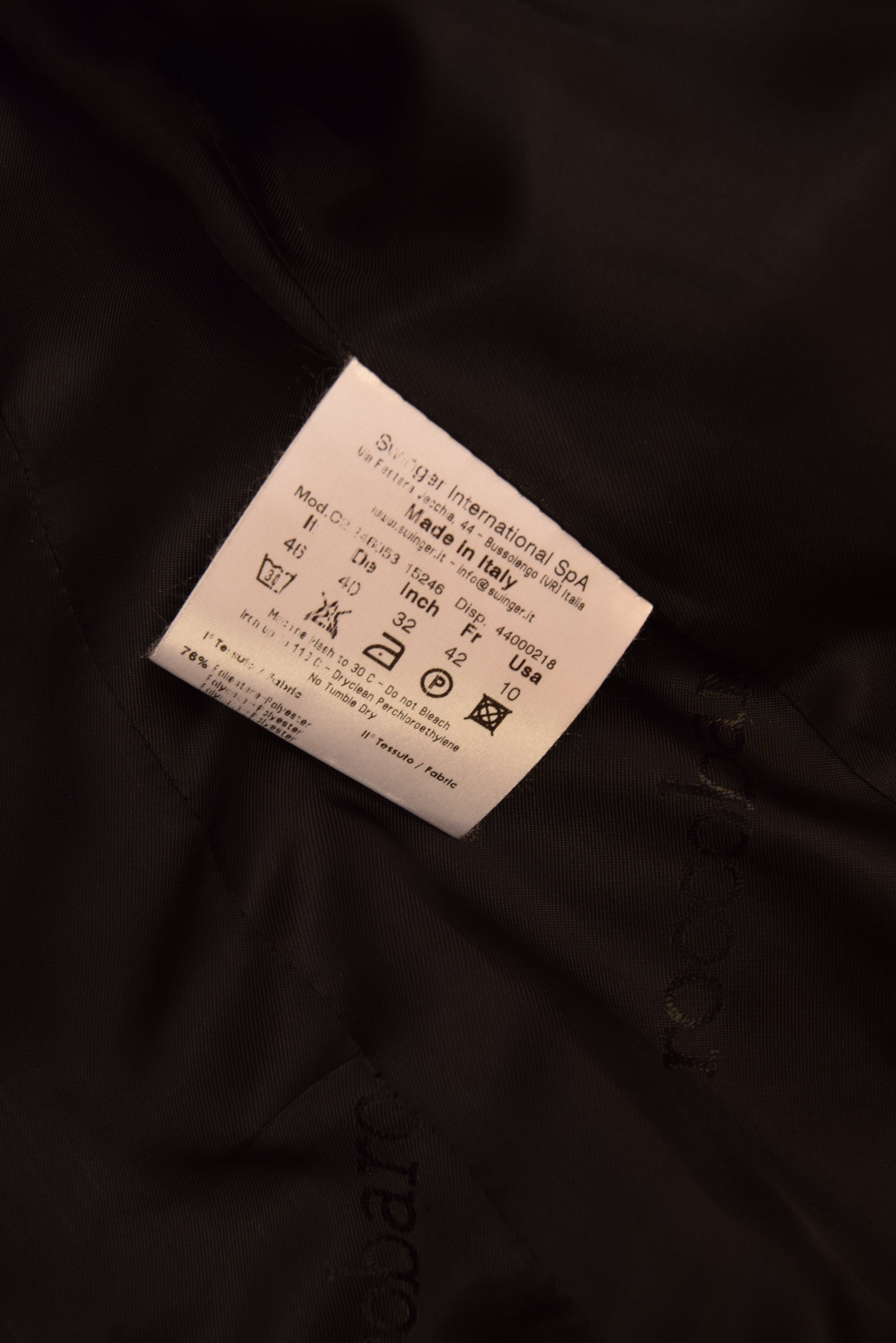 Y2K 2000's RoccoBarocco Blazer Made in Italy Black With White Stripes