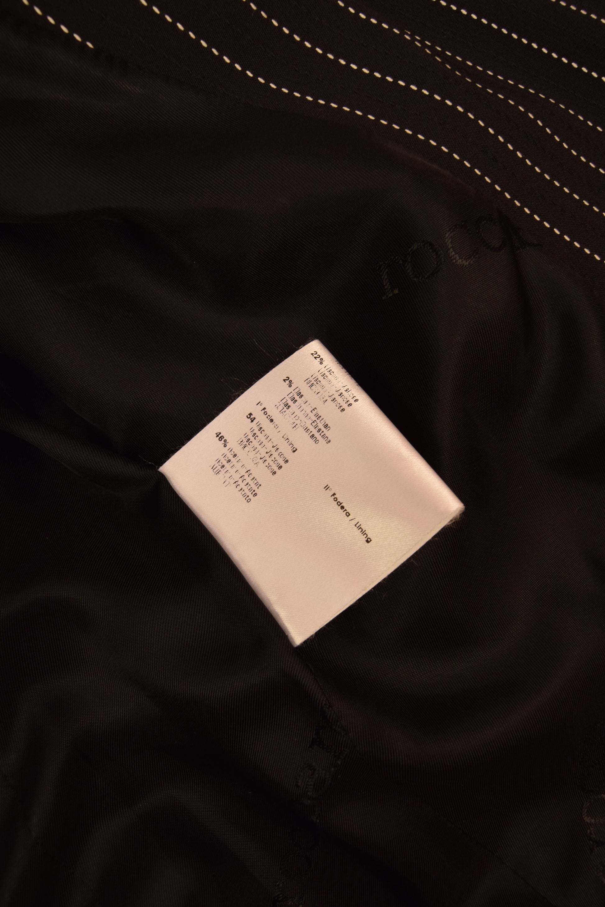 Y2K 2000's RoccoBarocco Blazer Made in Italy Black With White Stripes