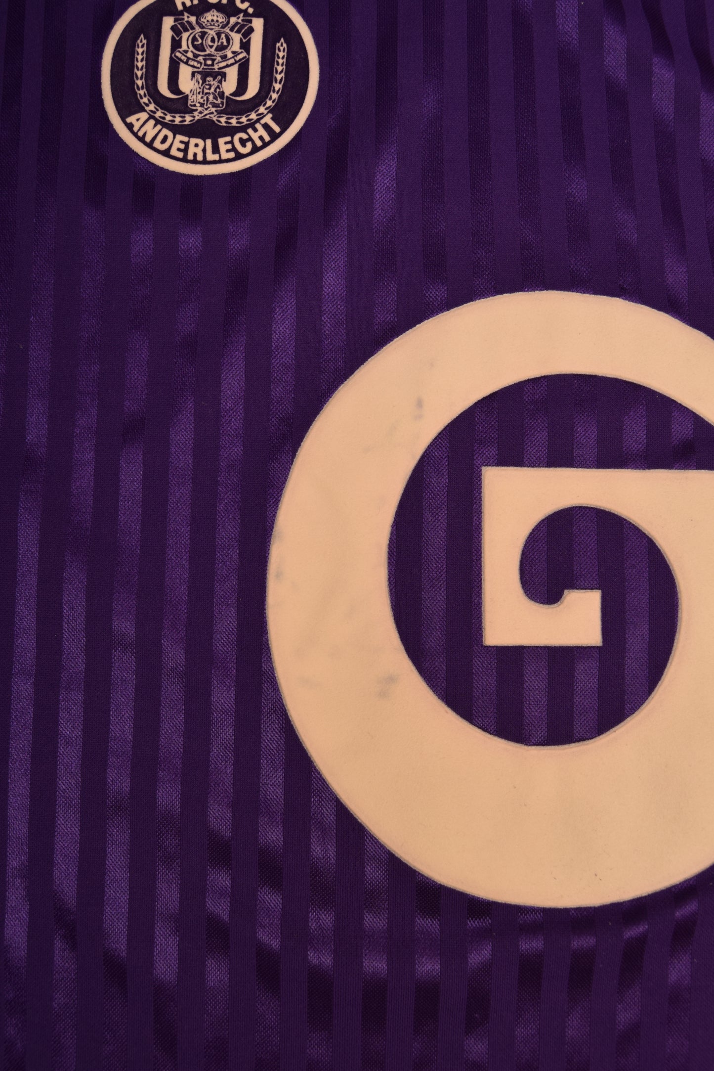 R.S.C. Anderlecht Bruxelles Adidas 1989 1990 1991 1992 Away Football Shirt Made in UK Size L