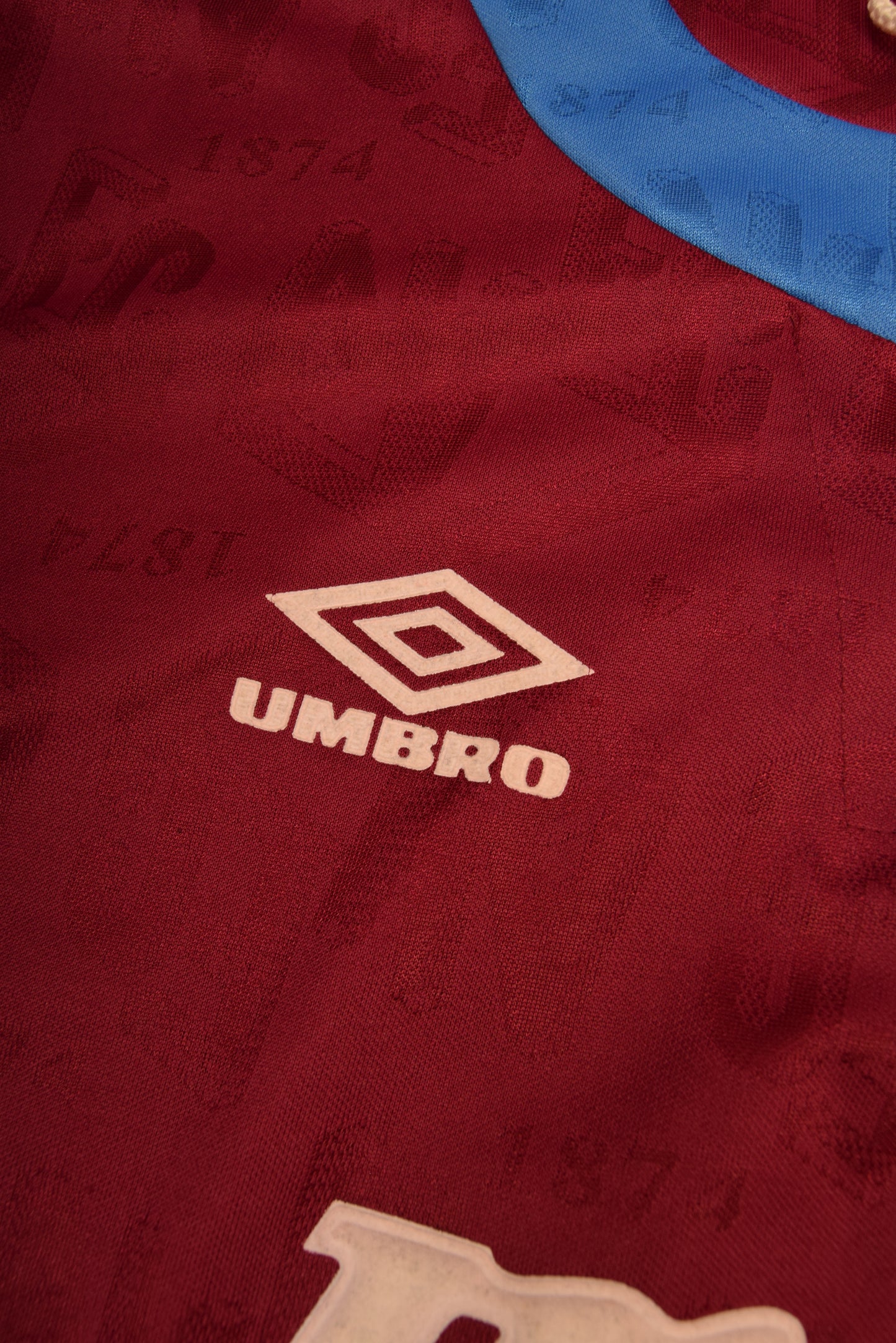 Vintage Aston Villa Umbro 1992 - 1993 Home Football Shirt Mita Copiers Size XL