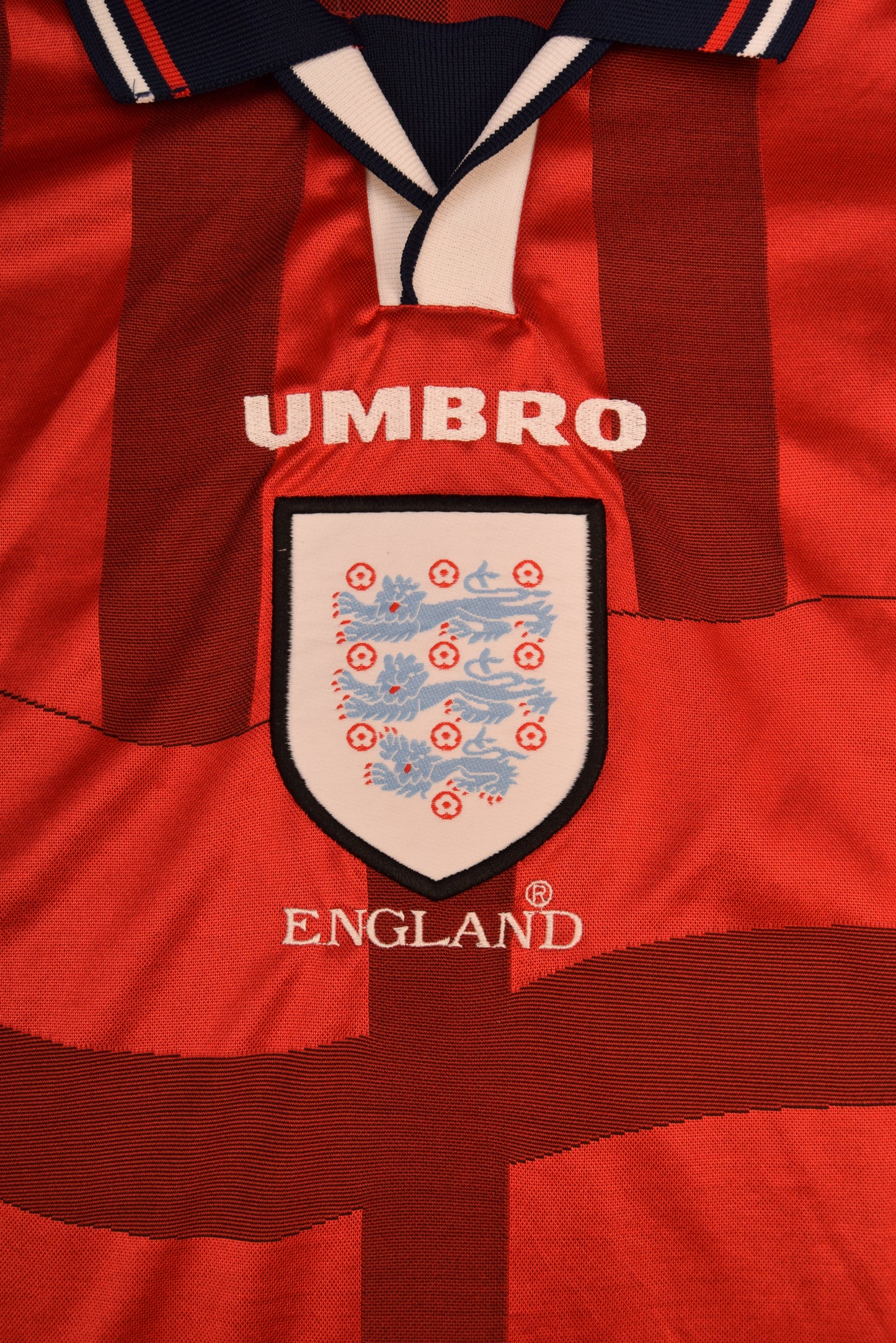England Umbro 1998 1999 Away Football Shirt Size XXL Red