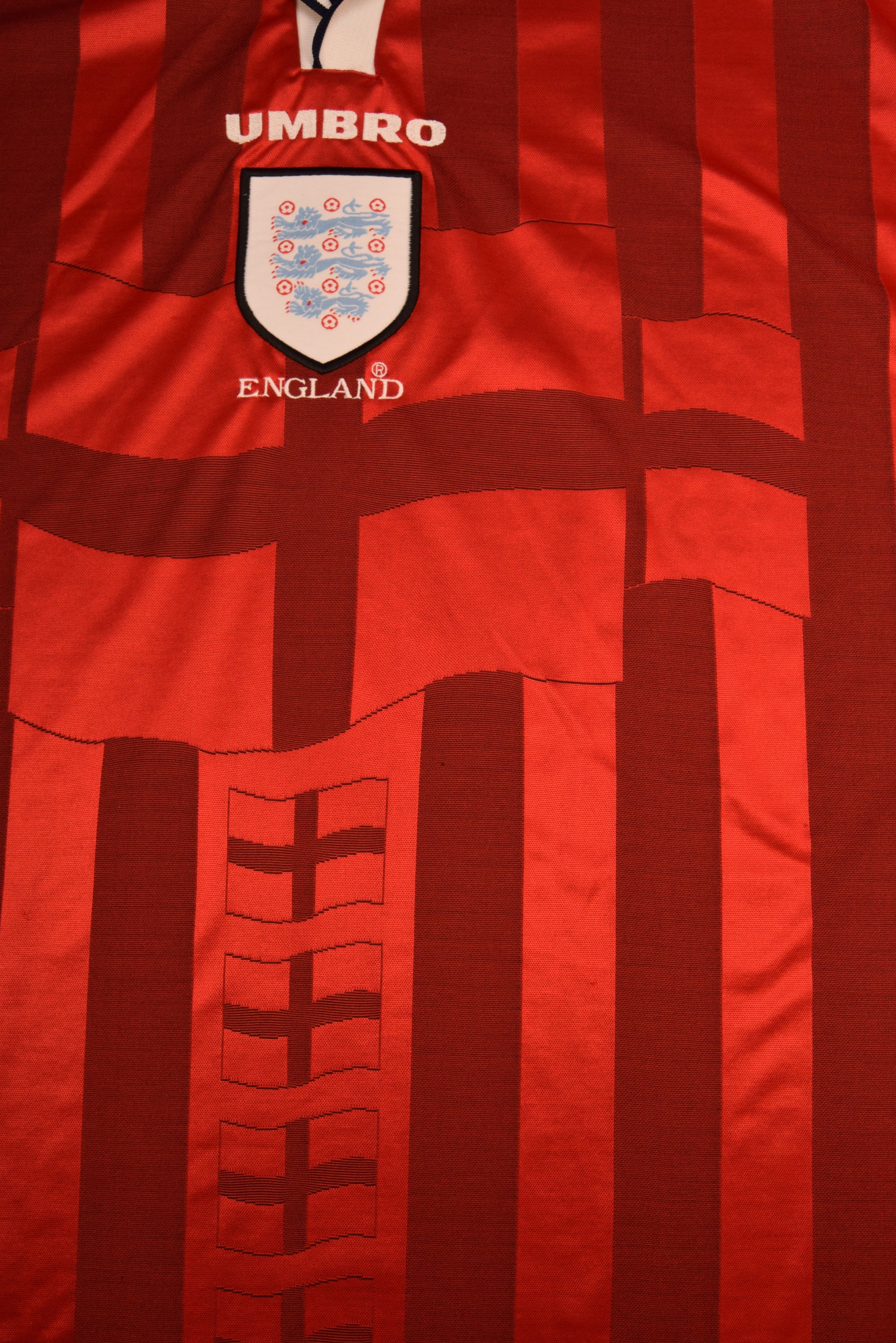 England Umbro 1998 1999 Away Football Shirt Size XXL Red