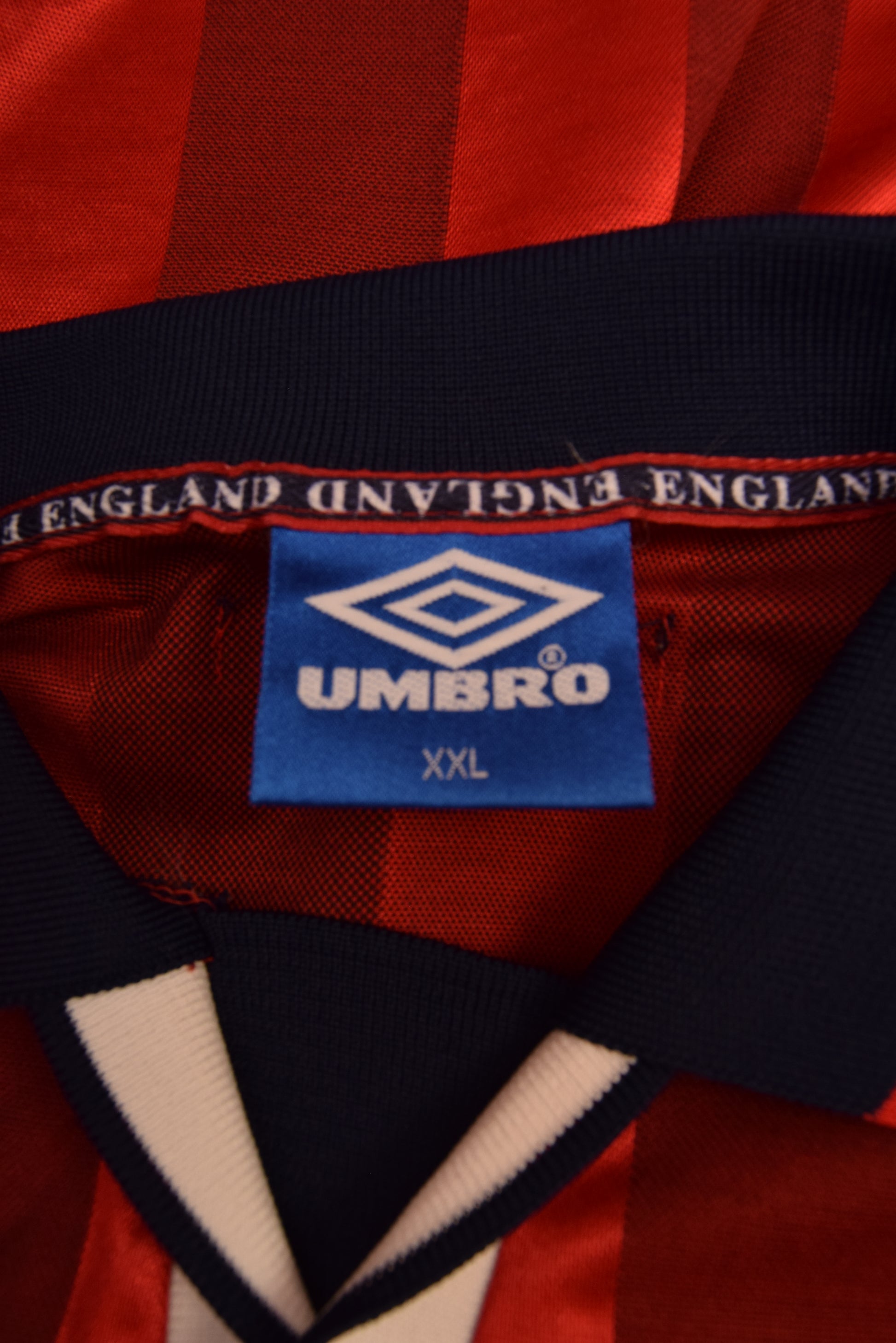 England Umbro 1998 1999 Away Football Shirt Size XXL Red