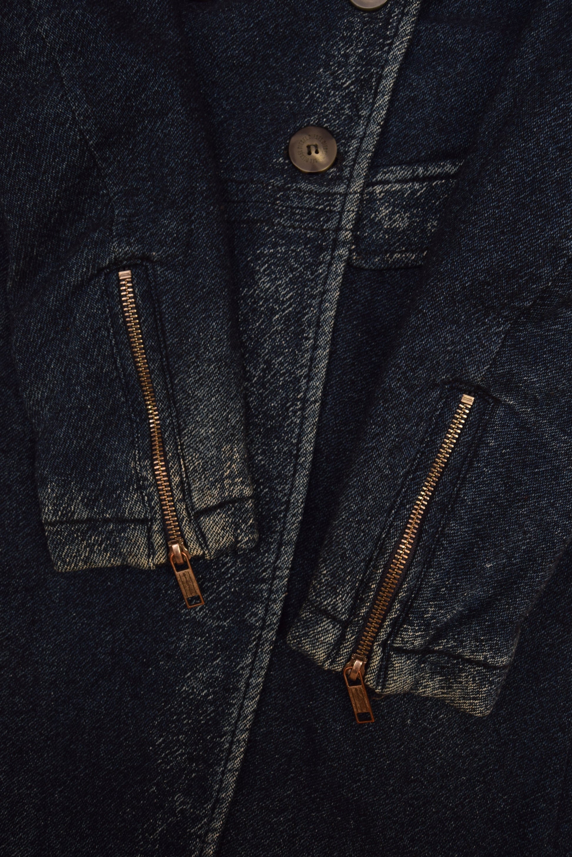 Y2K Diesel Denim Trench Coat Size XXS-XS Made in Italy