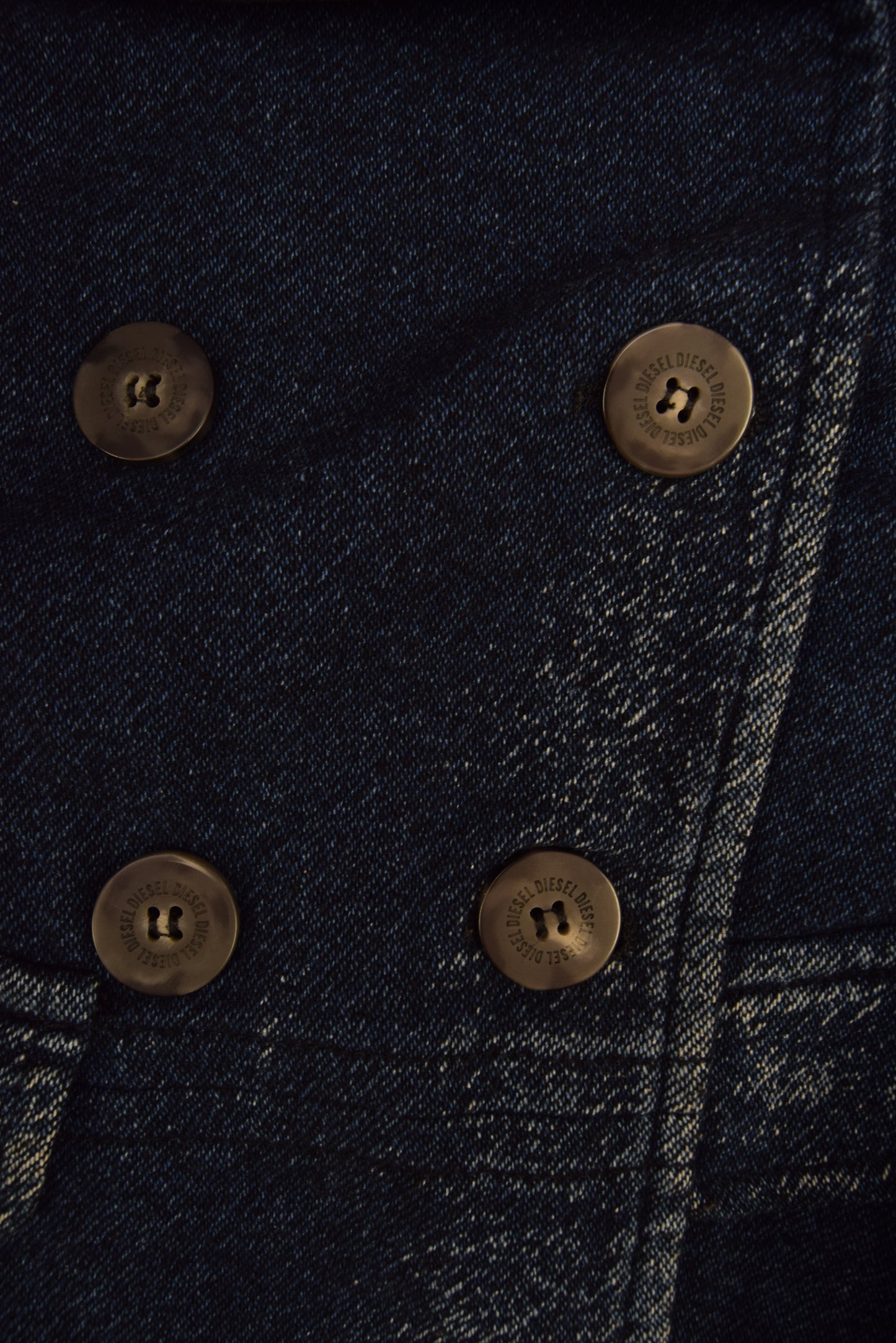 Y2K Diesel Denim Trench Coat Size XXS-XS Made in Italy