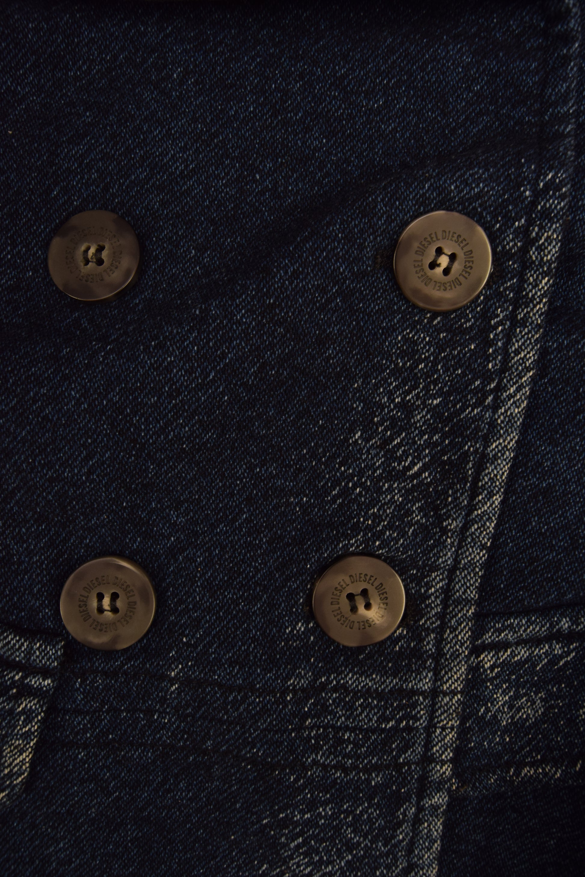 Y2K Diesel Denim Trench Coat Size XXS-XS Made in Italy