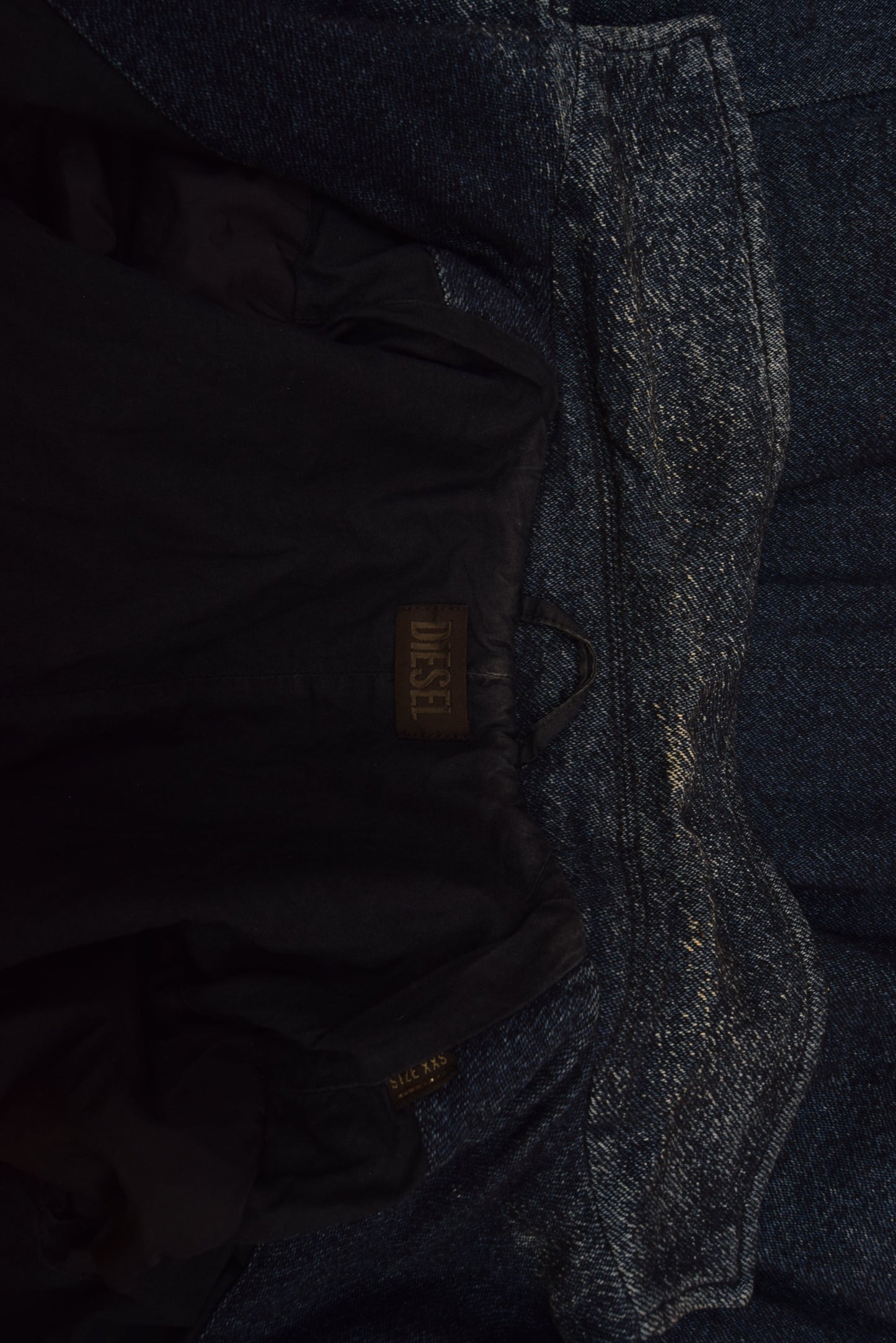 Y2K Diesel Denim Trench Coat Size XXS-XS Made in Italy