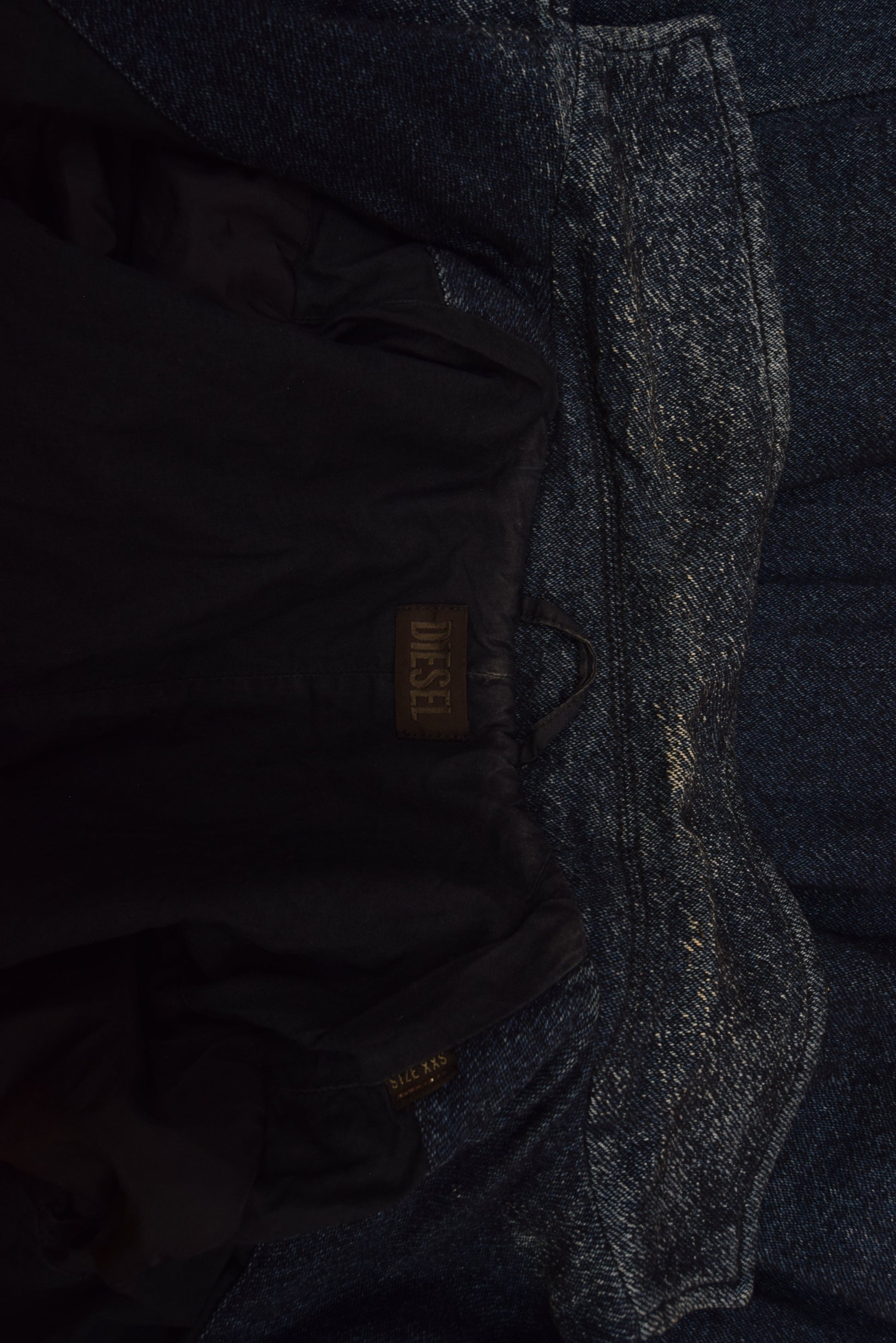 Y2K Diesel Denim Trench Coat Size XXS-XS Made in Italy