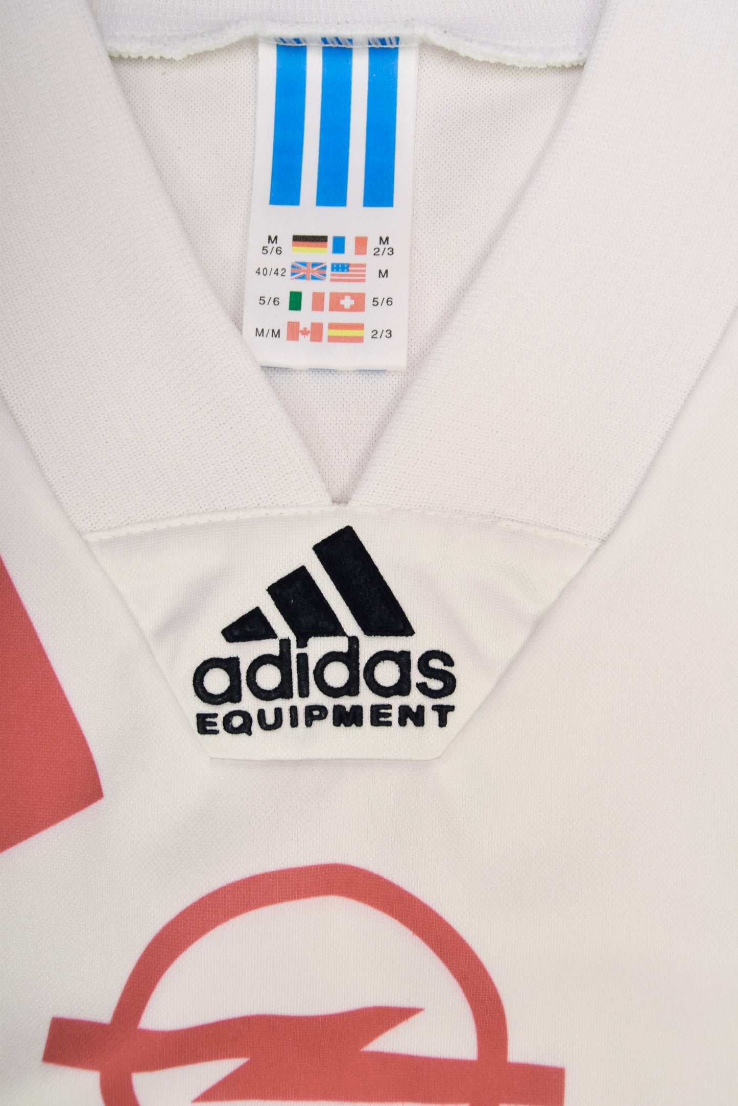 Bayern München Adidas Equipment 1992 - 1993 Away Football Shirt White Opel Size M Made in UK