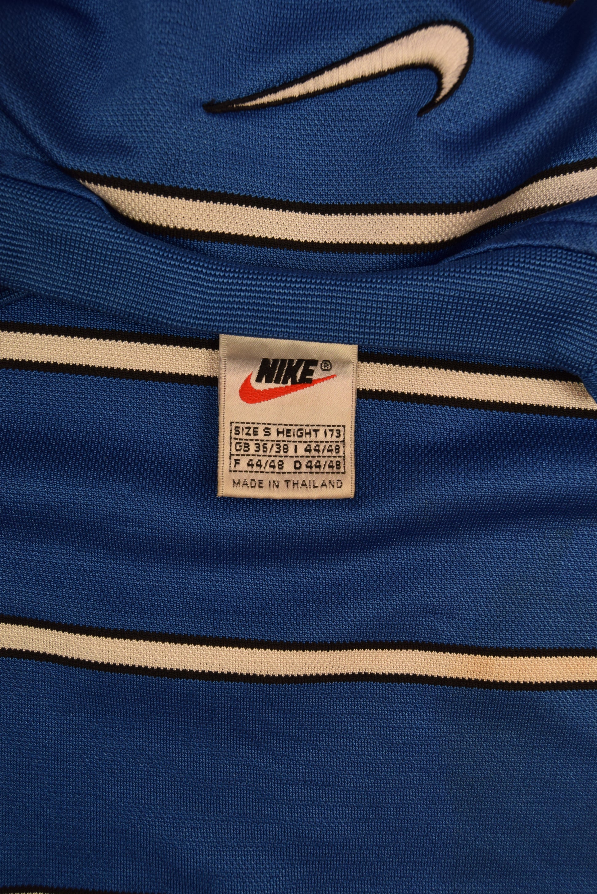 Vintage Glasgow Rangers Nike Jersey  '97 - '99 Central Swoosh Stripes Size S Training Blue White