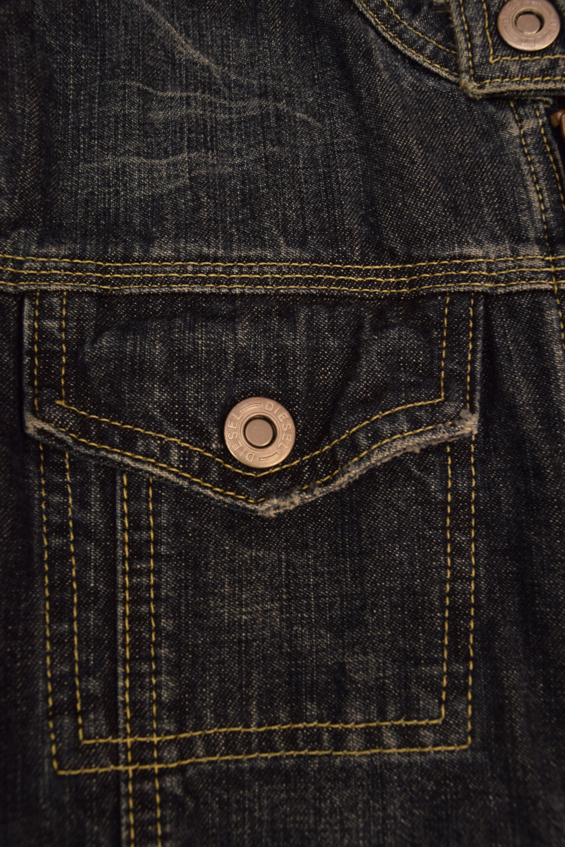 Y2K Diesel Denim Slim Fit Jacket With Zipper Size M