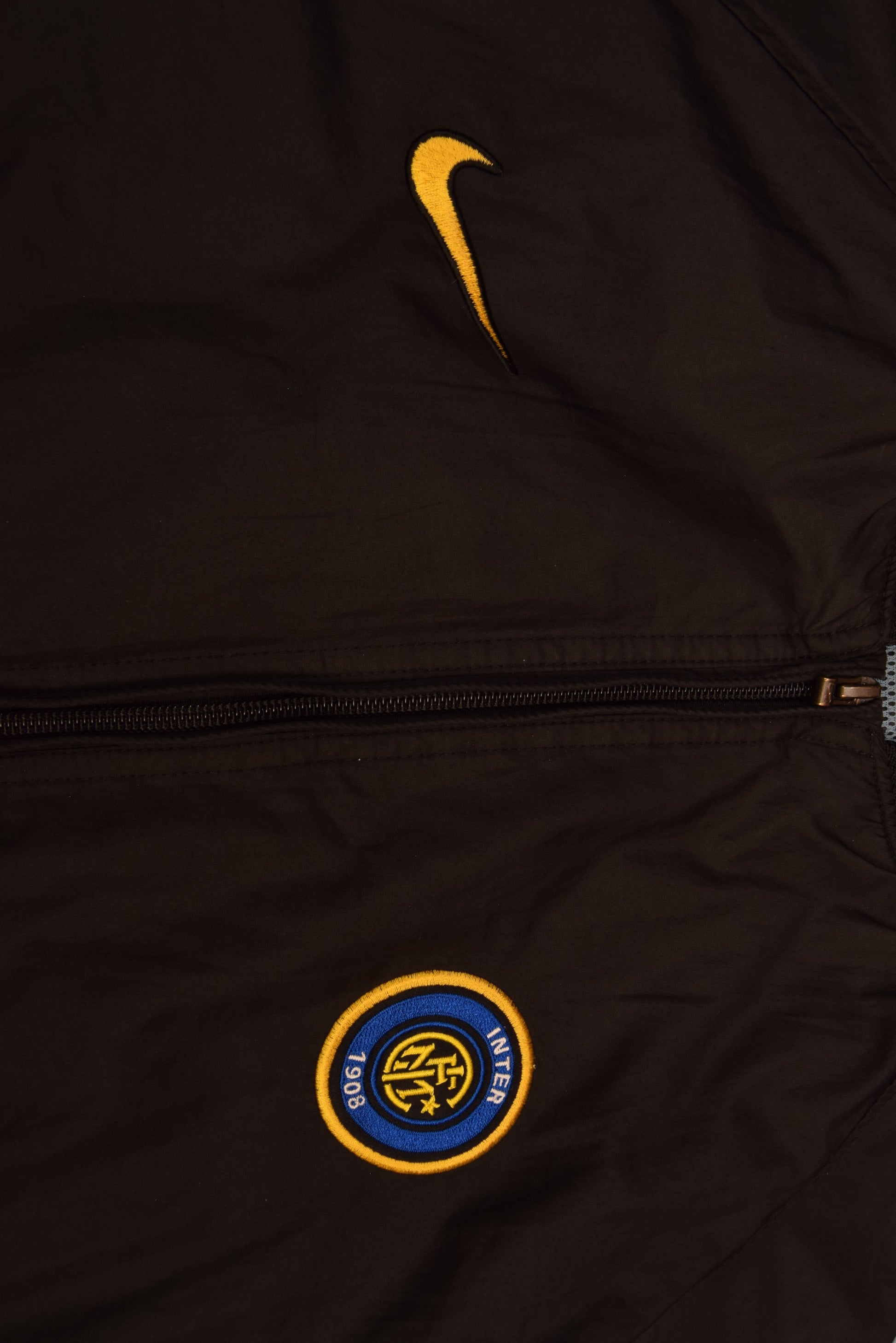 Inter Internationale Milano Nike Team 1998-2000 Light Football Jacket / Shell Size M Blue Black