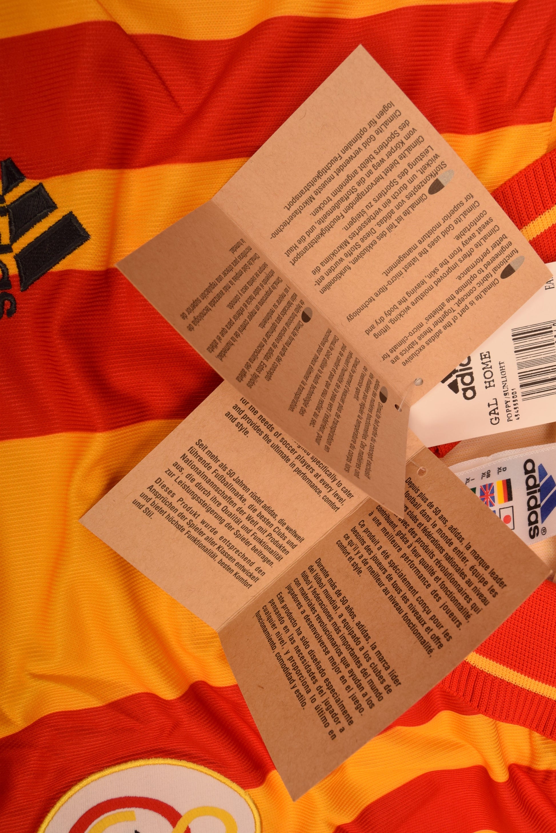 Authentic BNWT Galatasaray Istanbul Adidas 2000 - 2001 Home Football Shirt Size XXL Red Yellow Tel Sim Deadstock